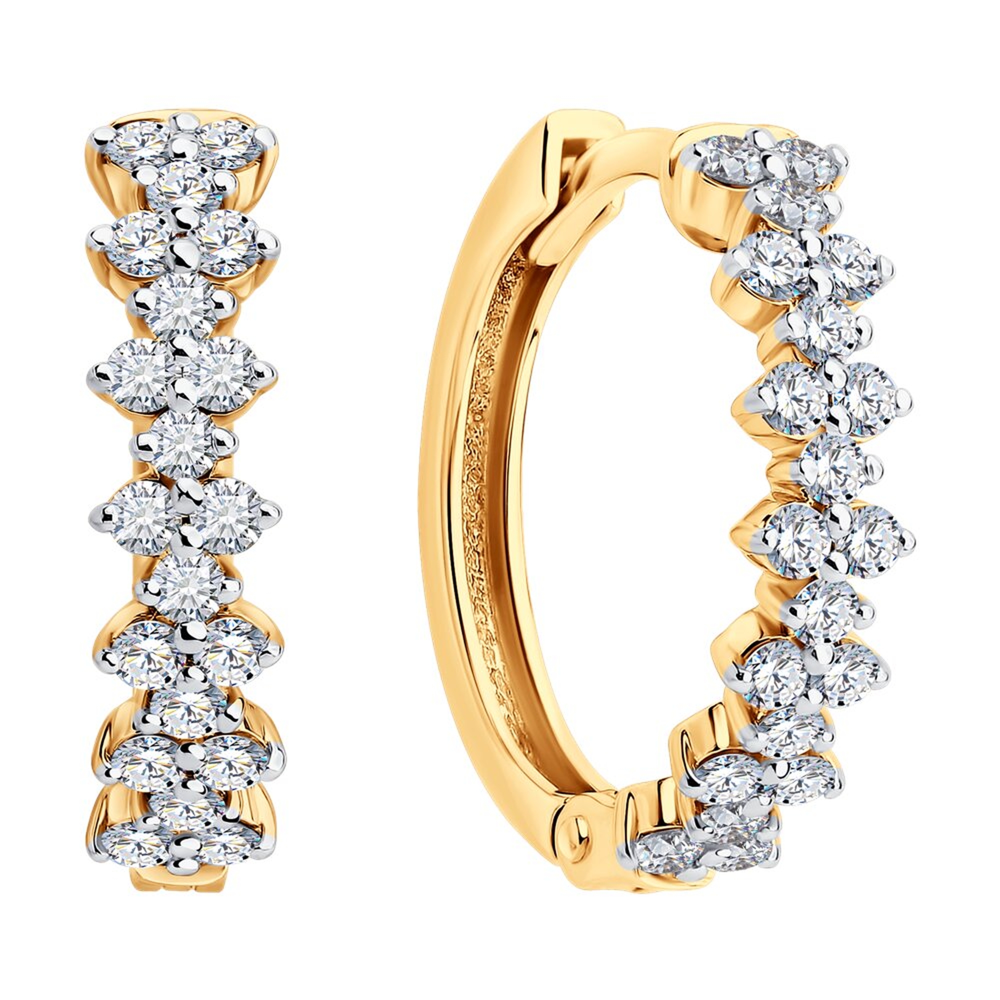 Золотые серьги SOKOLOV 1022399 с бриллиантом