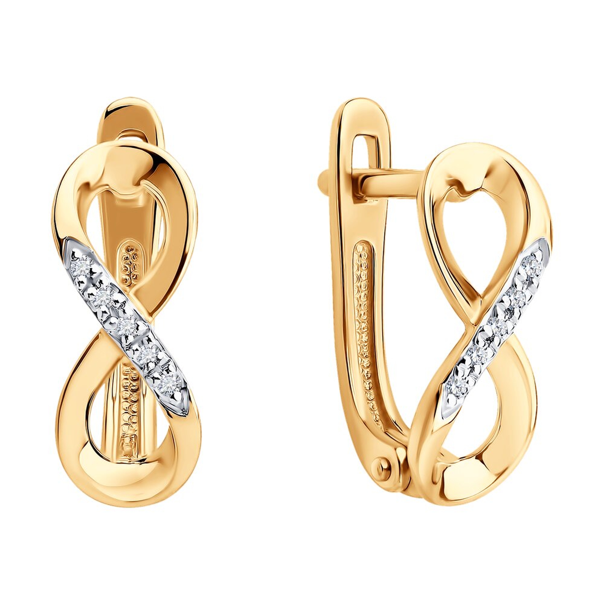 Золотые серьги SOKOLOV 1022405 с бриллиантом