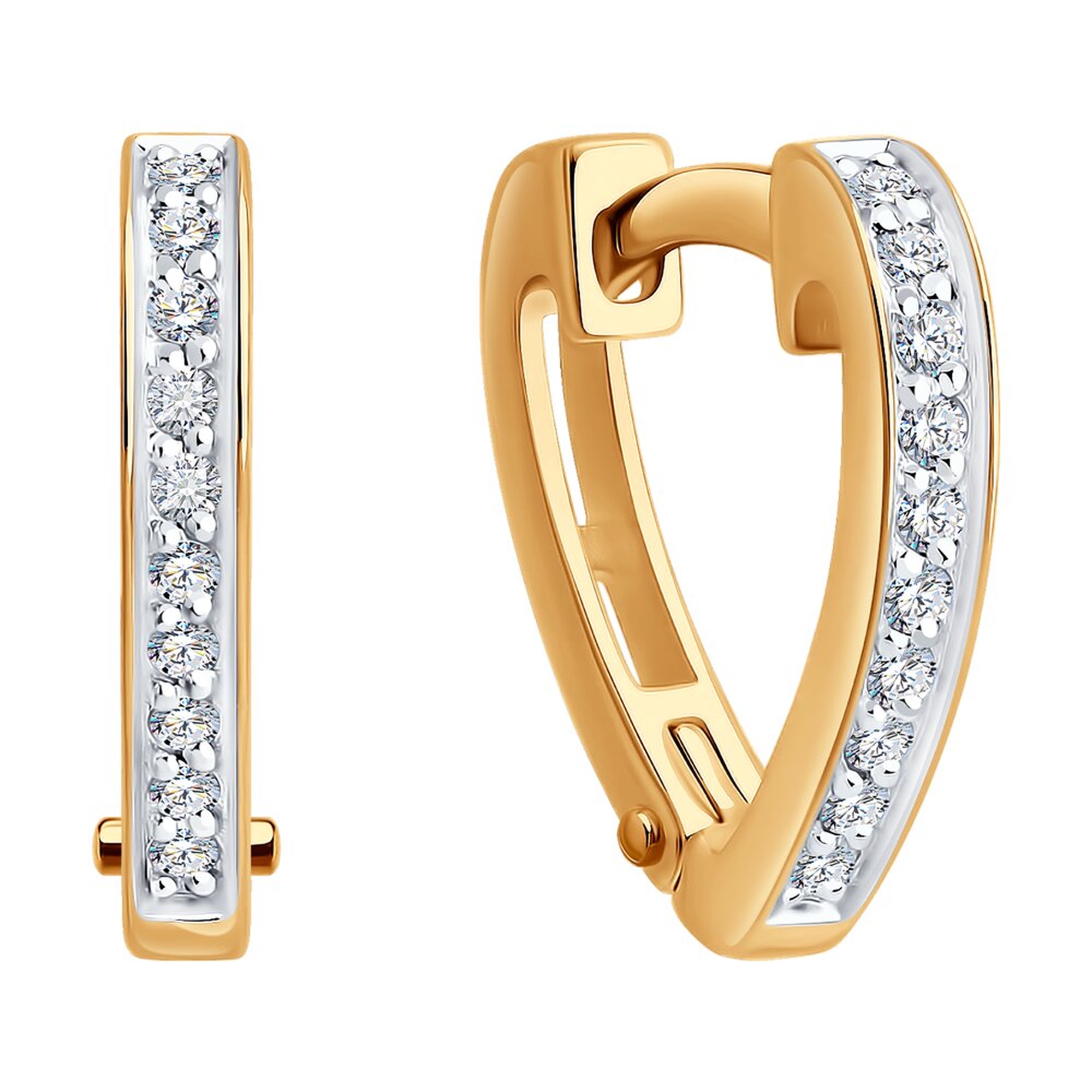 Золотые серьги SOKOLOV 1022414 с бриллиантом