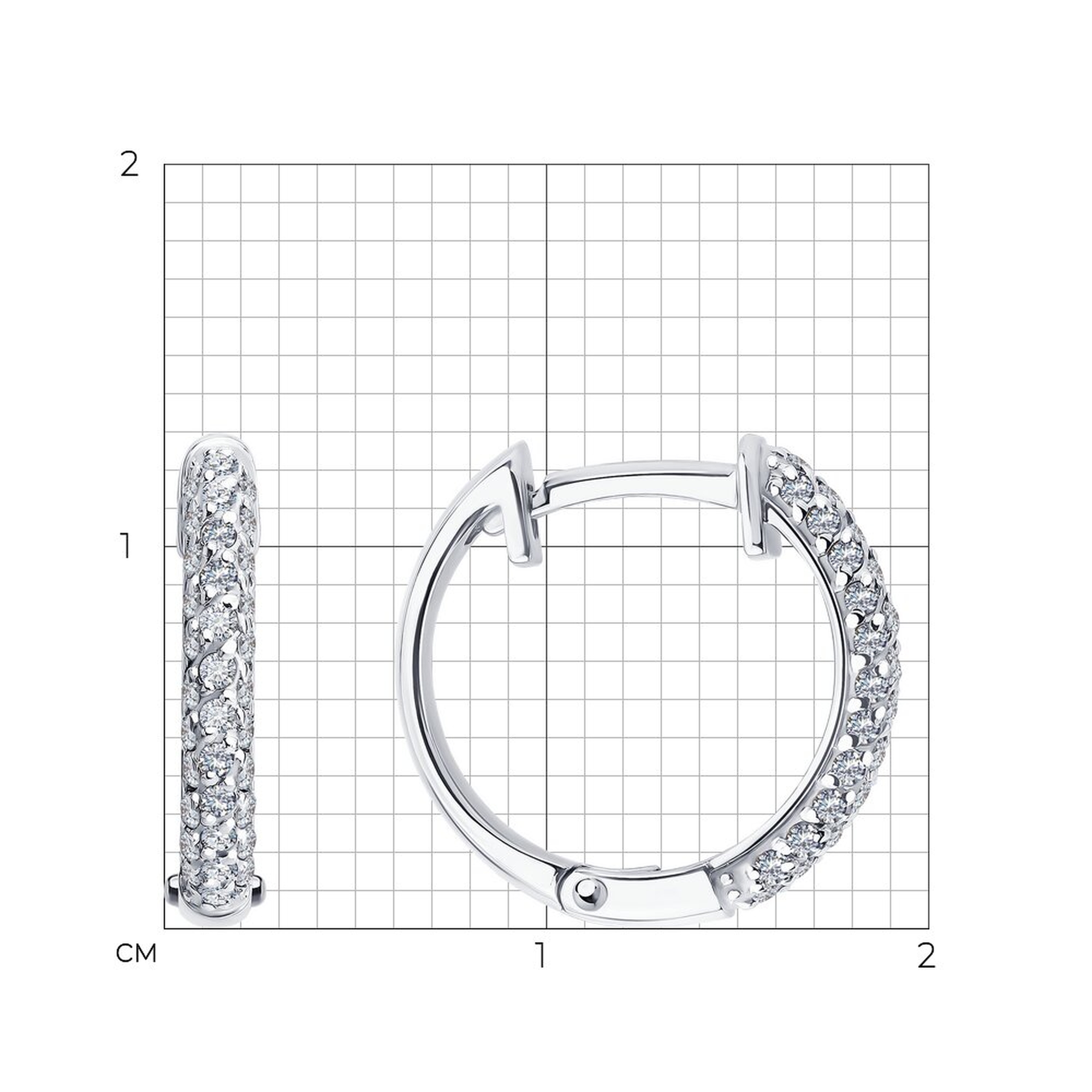 Золотые серьги SOKOLOV 1022421-3 с бриллиантом