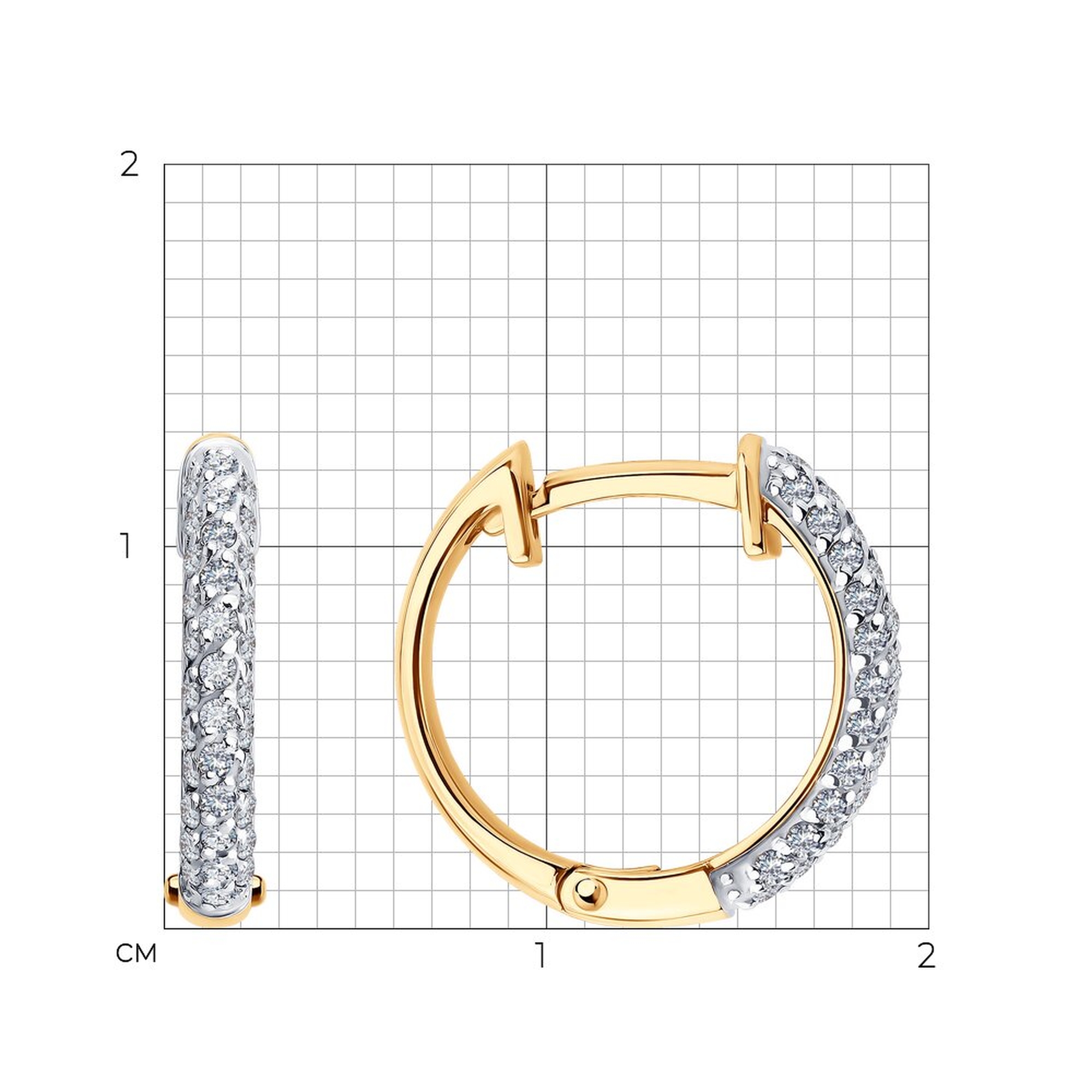 Золотые серьги SOKOLOV 1022421 с бриллиантом