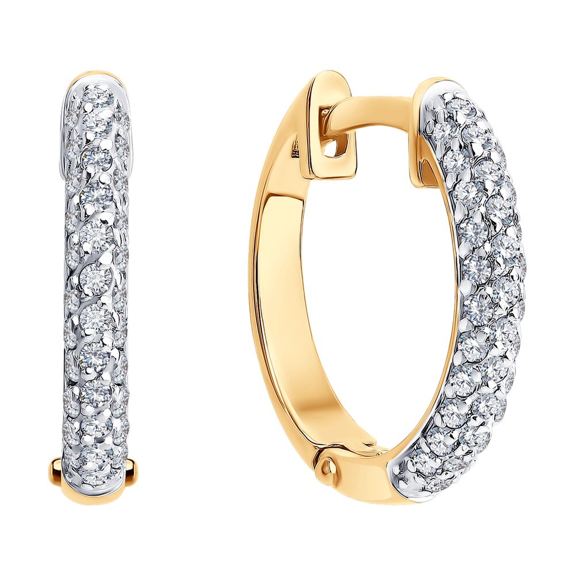 Золотые серьги SOKOLOV 1022421 с бриллиантом