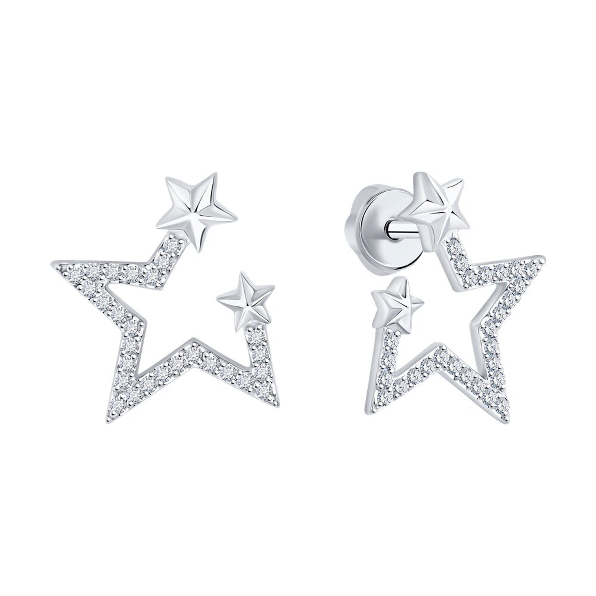 Золотые серьги SOKOLOV 1022424-3 с бриллиантом