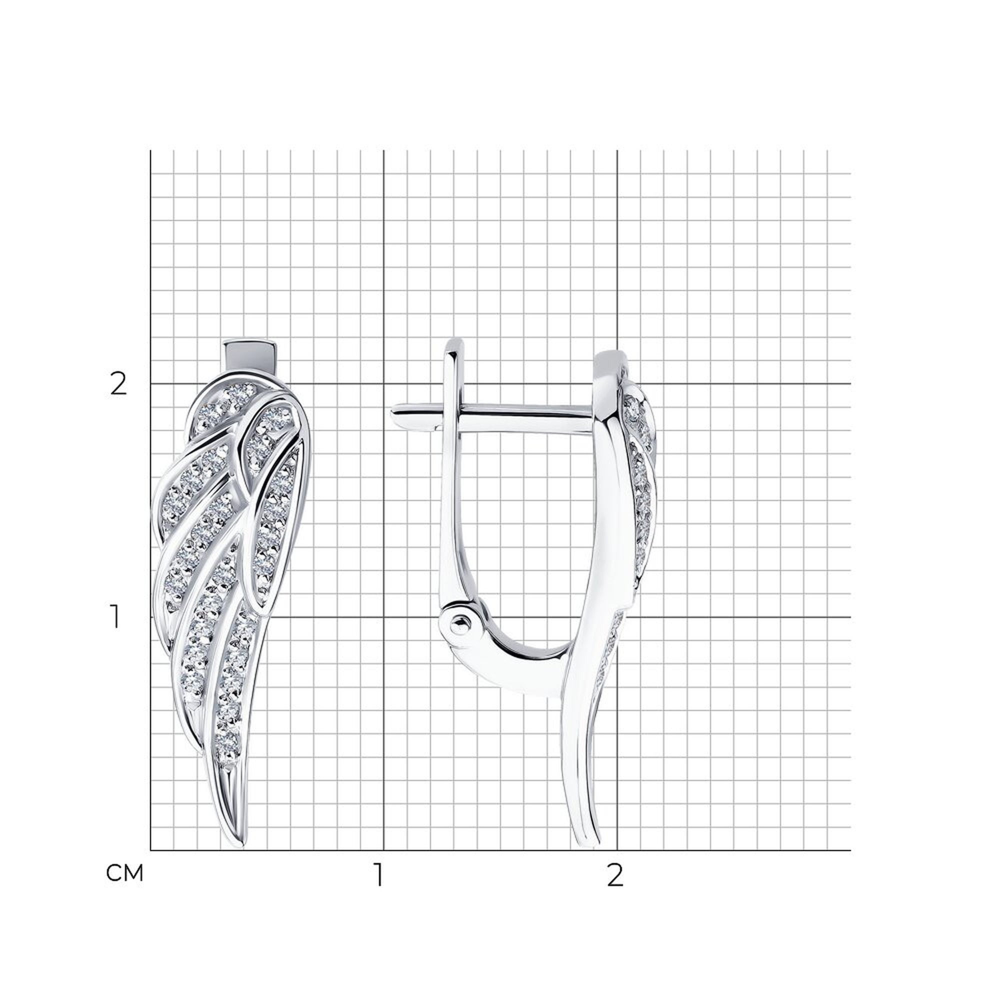 Золотые серьги SOKOLOV 1022425-3 с бриллиантом