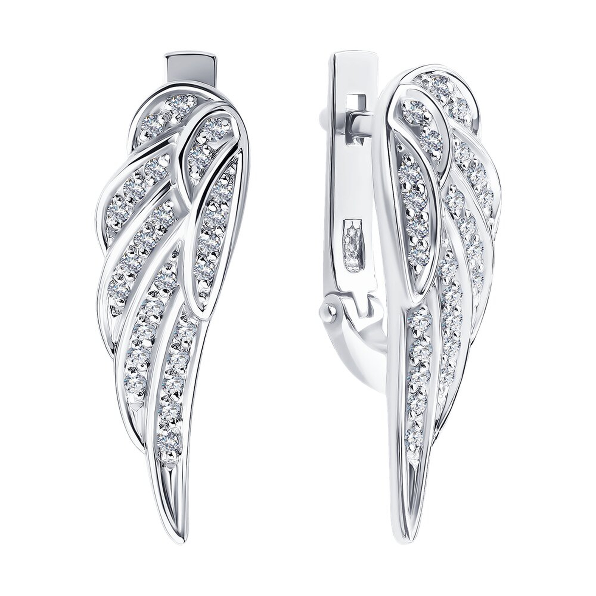 Золотые серьги SOKOLOV 1022425-3 с бриллиантом