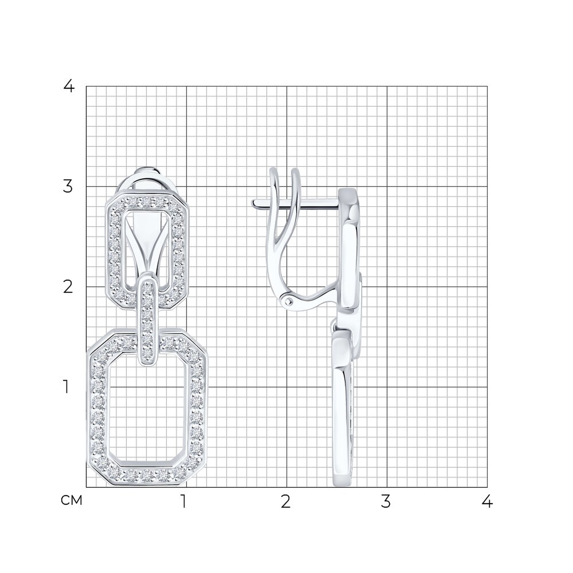 Золотые серьги SOKOLOV 1022434-3 с бриллиантом