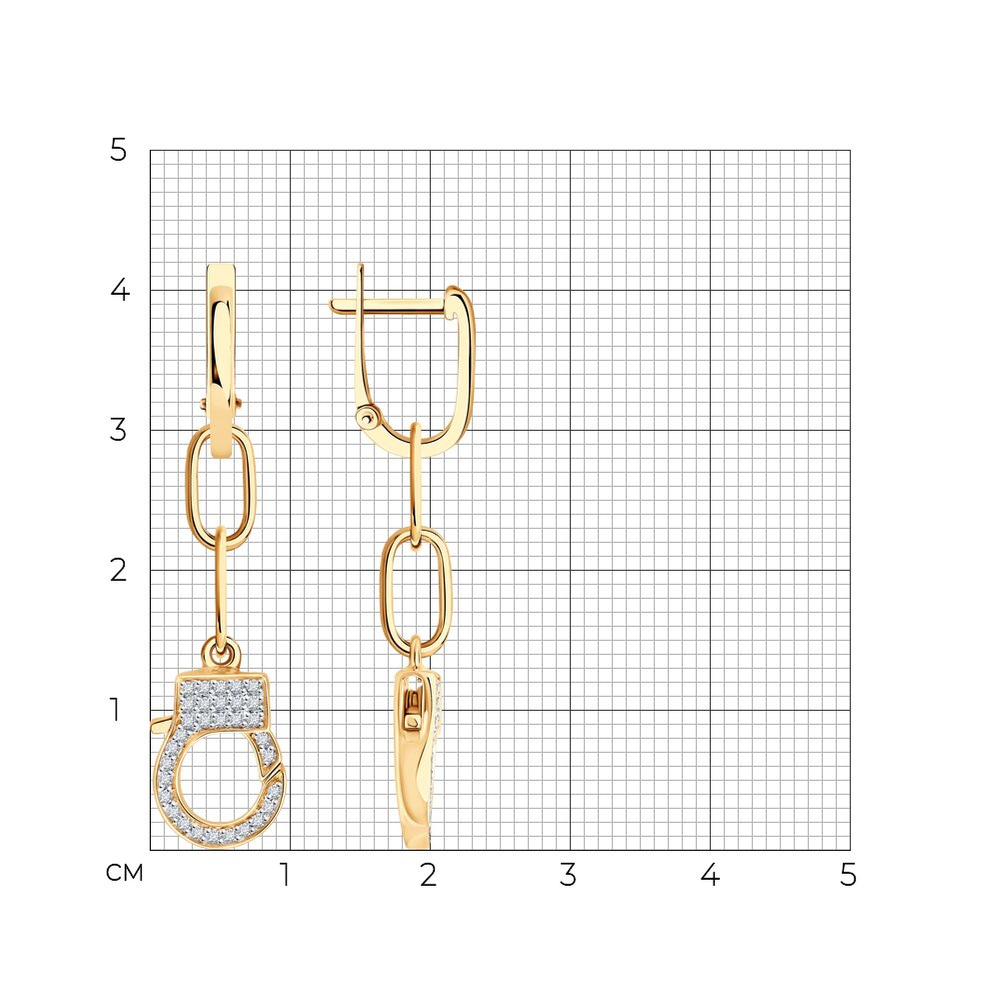 Золотые серьги SOKOLOV 1022444 с бриллиантом