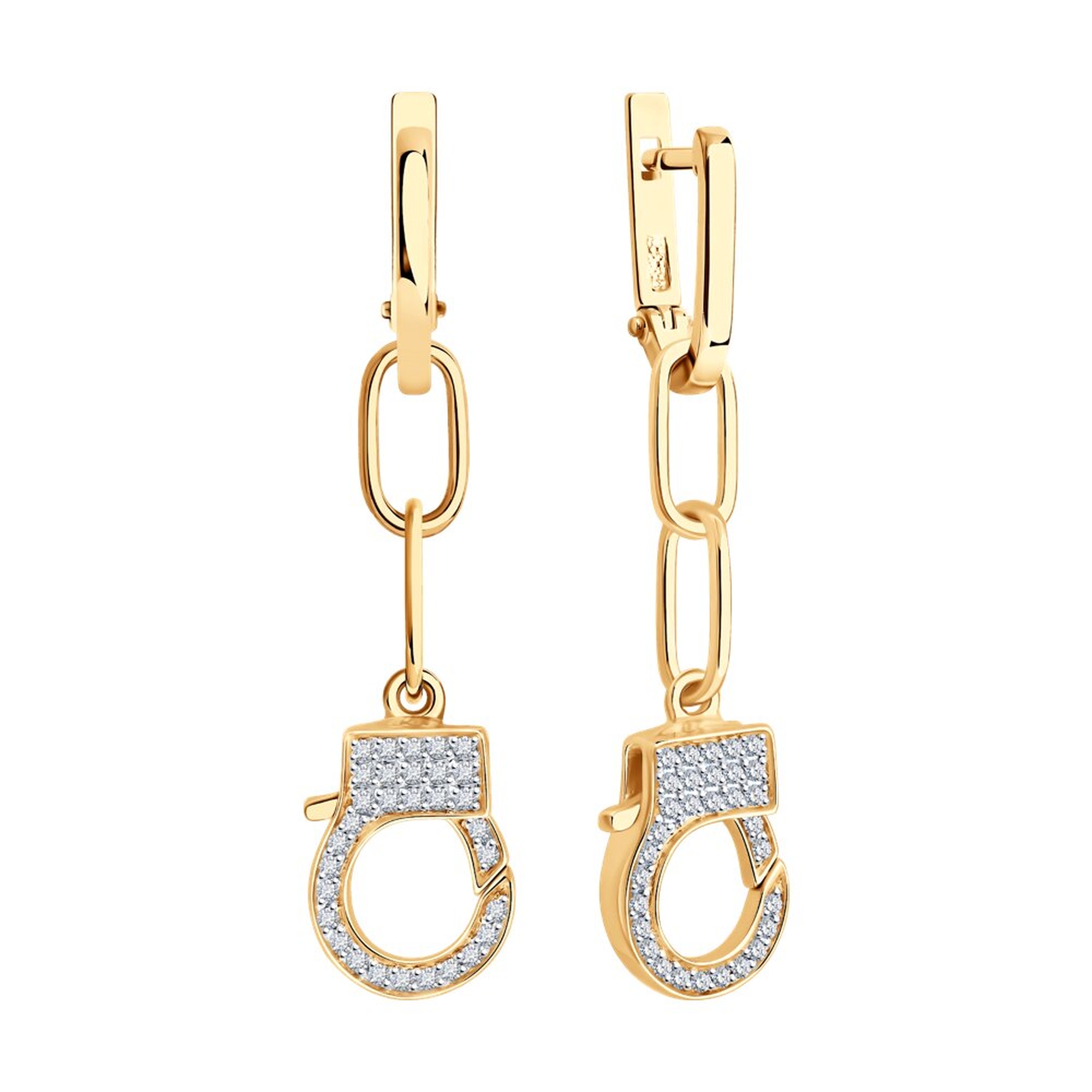 Золотые серьги SOKOLOV 1022444 с бриллиантом