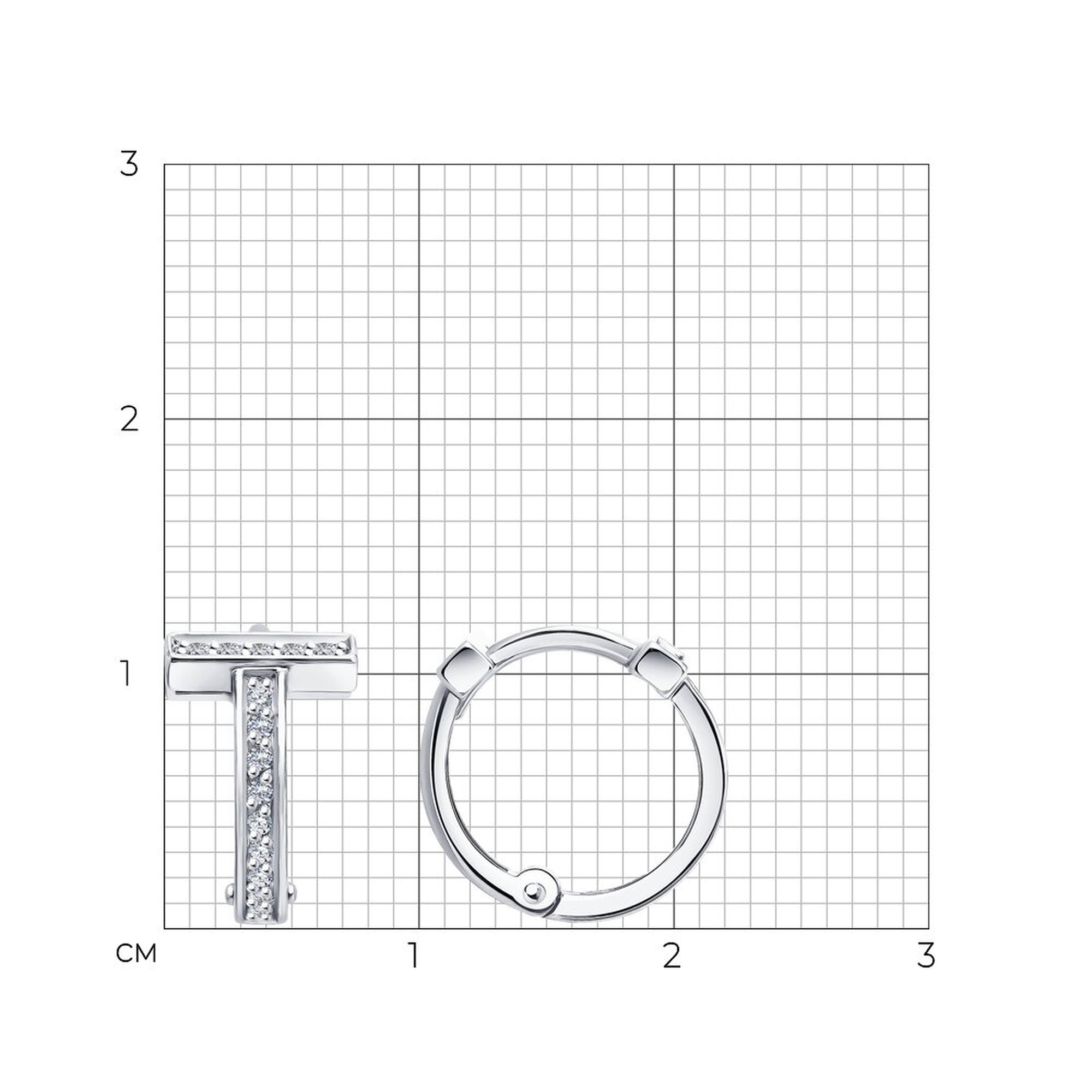 Золотые серьги SOKOLOV 1022446-3 с бриллиантом