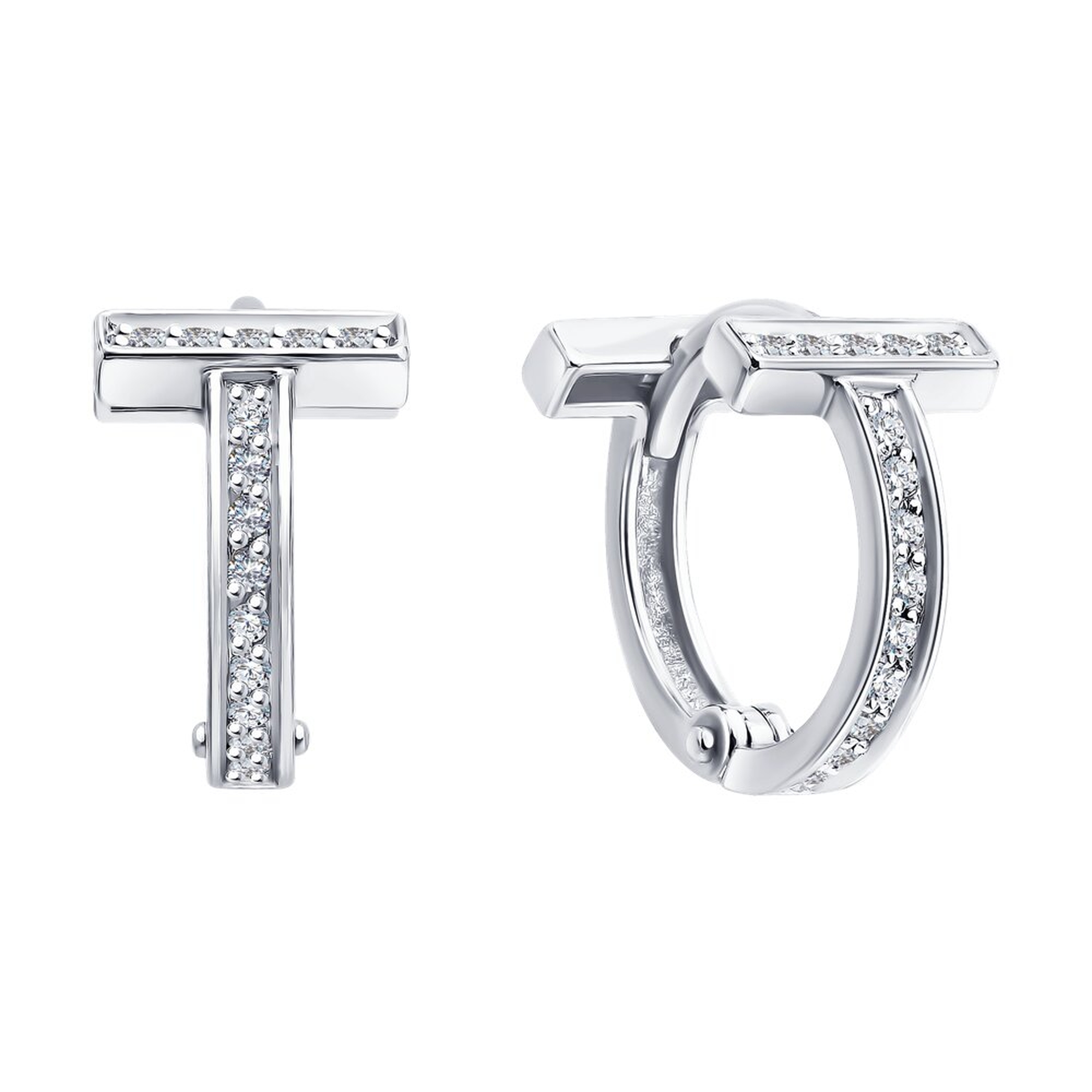 Золотые серьги SOKOLOV 1022446-3 с бриллиантом