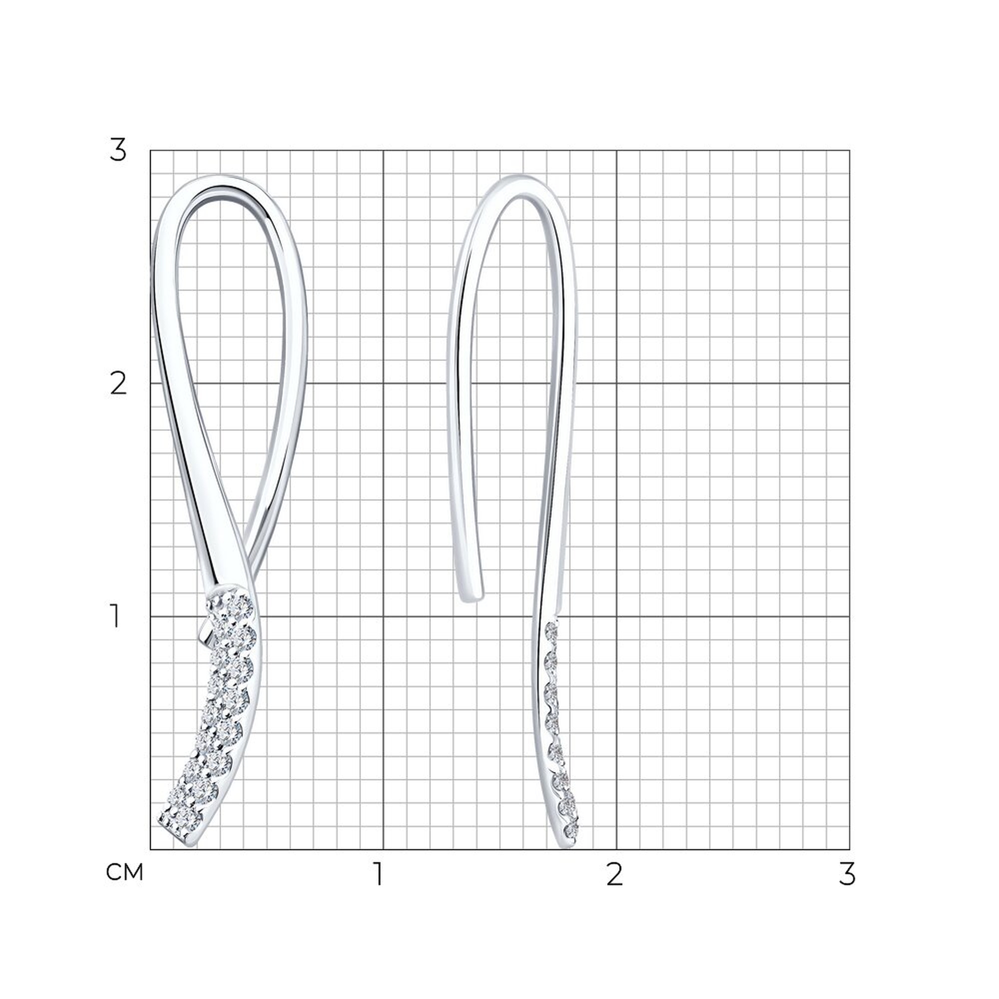 Золотые серьги SOKOLOV 1022448-3 с бриллиантом