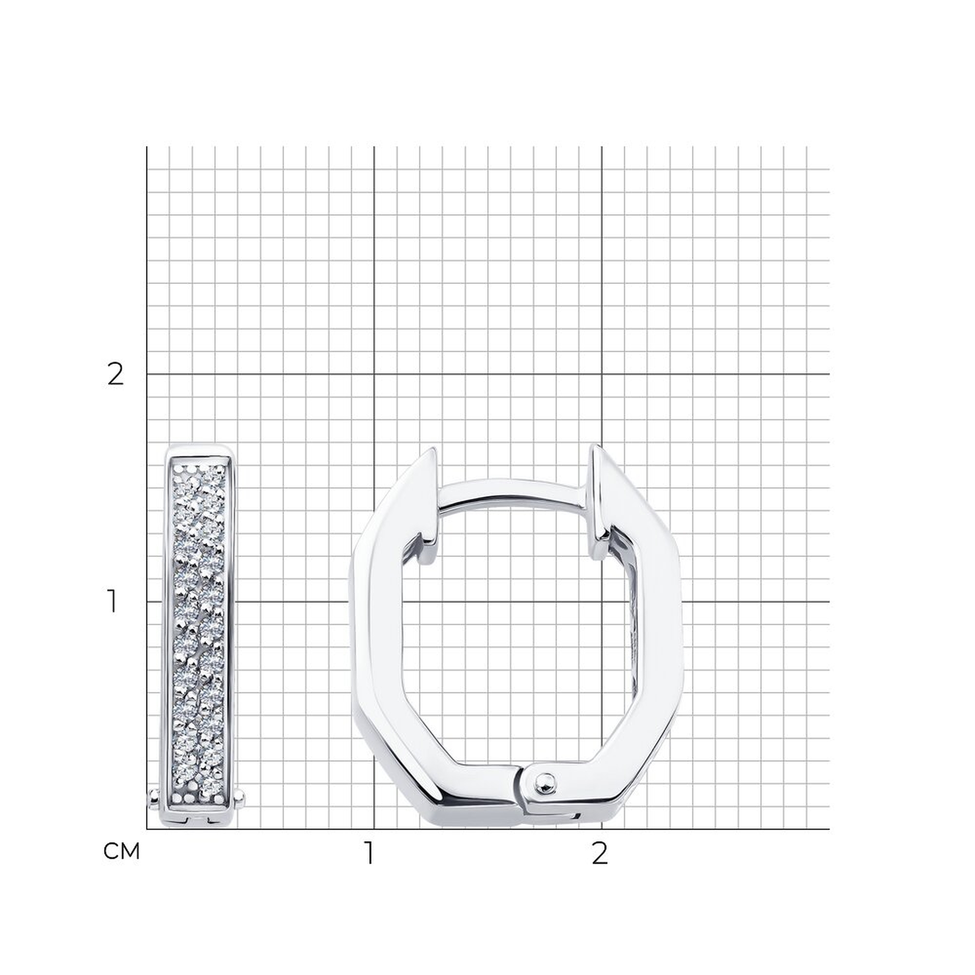 Золотые серьги SOKOLOV 1022453-3 с бриллиантом