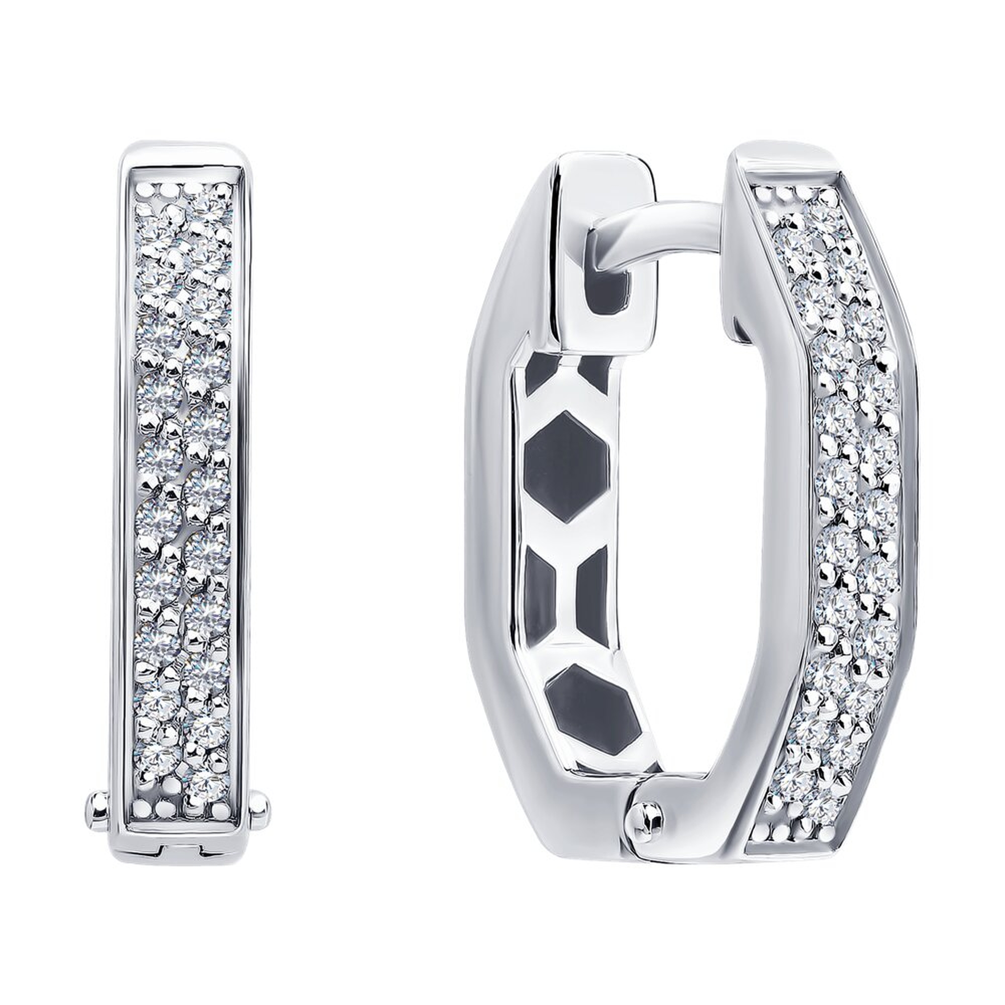 Золотые серьги SOKOLOV 1022453-3 с бриллиантом