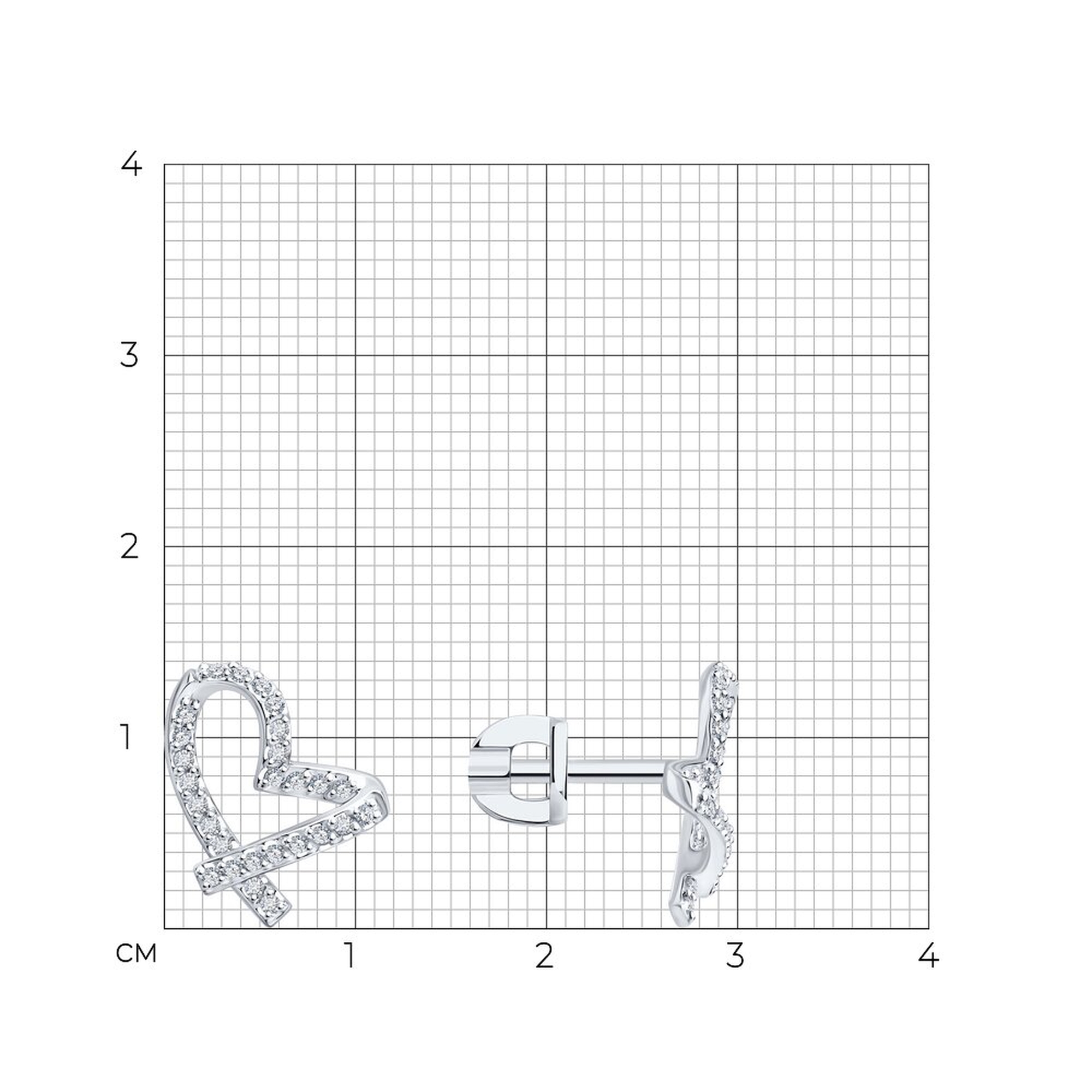 Золотые серьги SOKOLOV 1022461-3 с бриллиантом