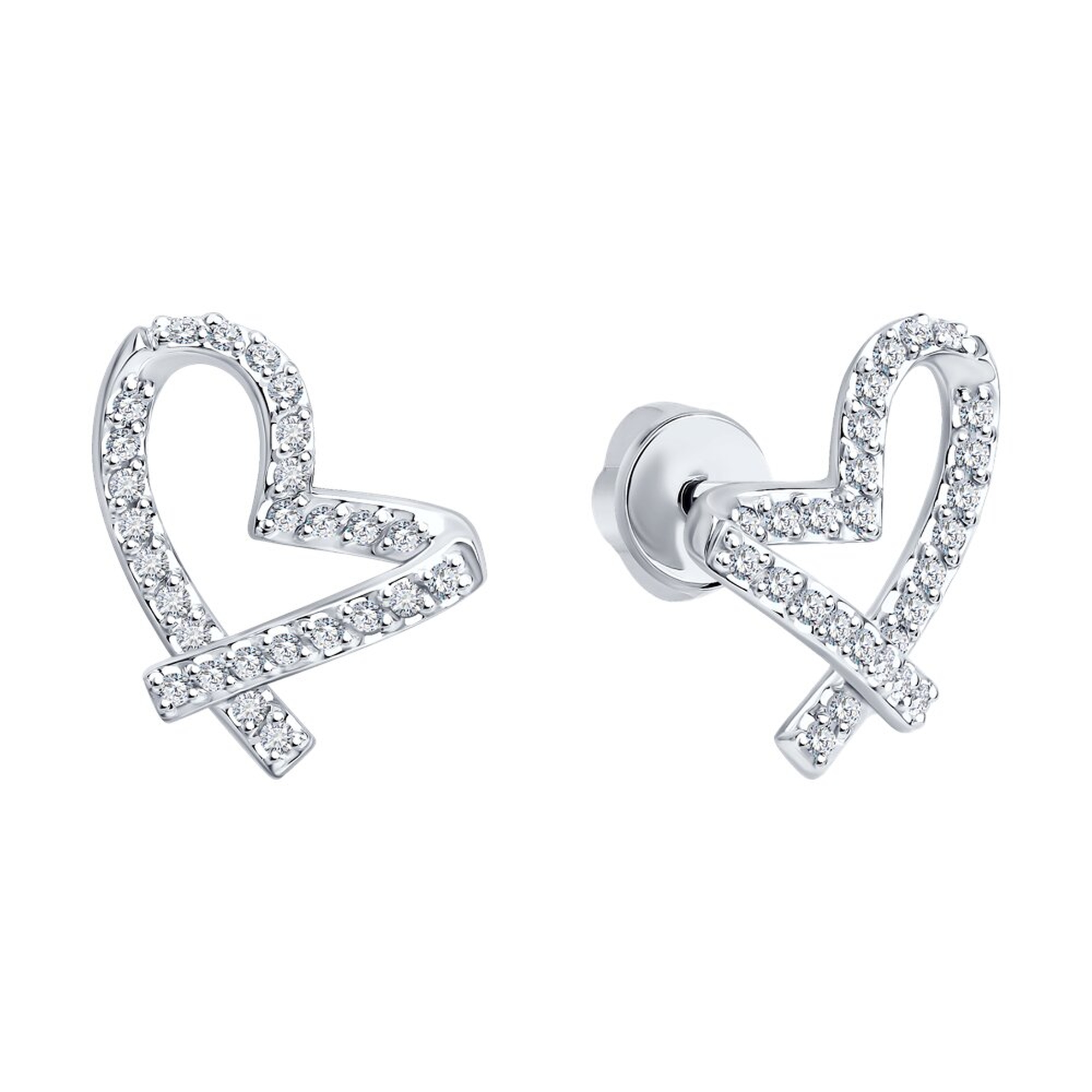 Золотые серьги SOKOLOV 1022461-3 с бриллиантом