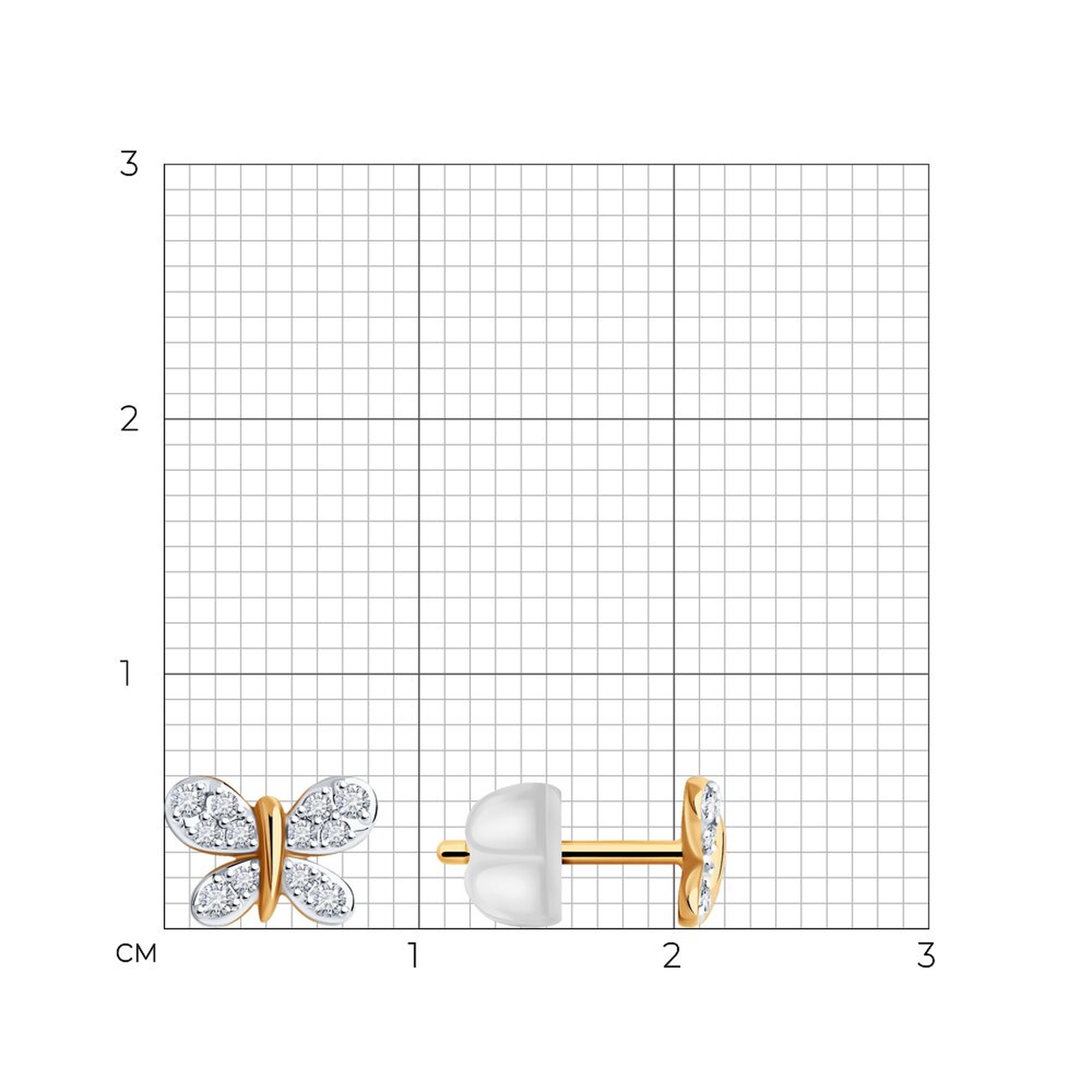 Золотые серьги SOKOLOV 1022472 с бриллиантом