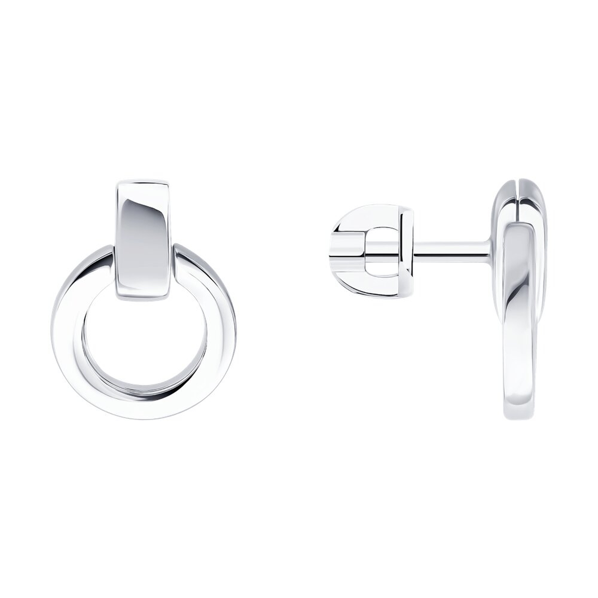 Золотые серьги SOKOLOV 1022474-3 с бриллиантом