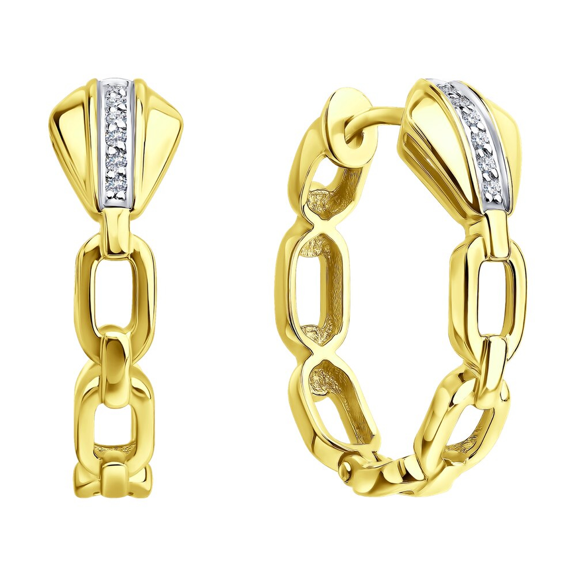 Золотые серьги SOKOLOV 1022476-2 с бриллиантом