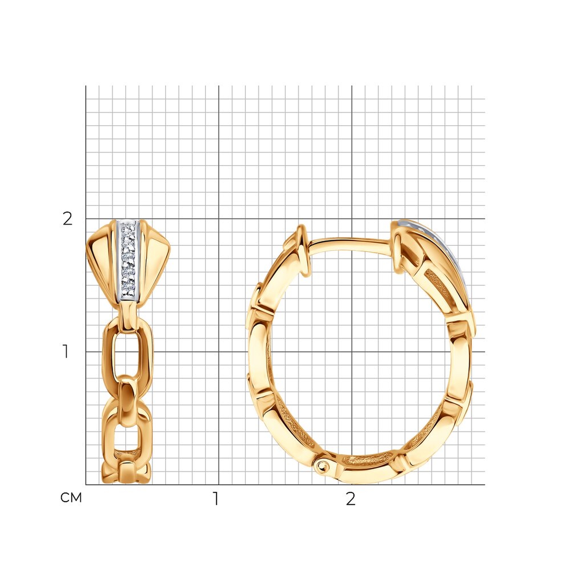 Золотые серьги SOKOLOV 1022476 с бриллиантом