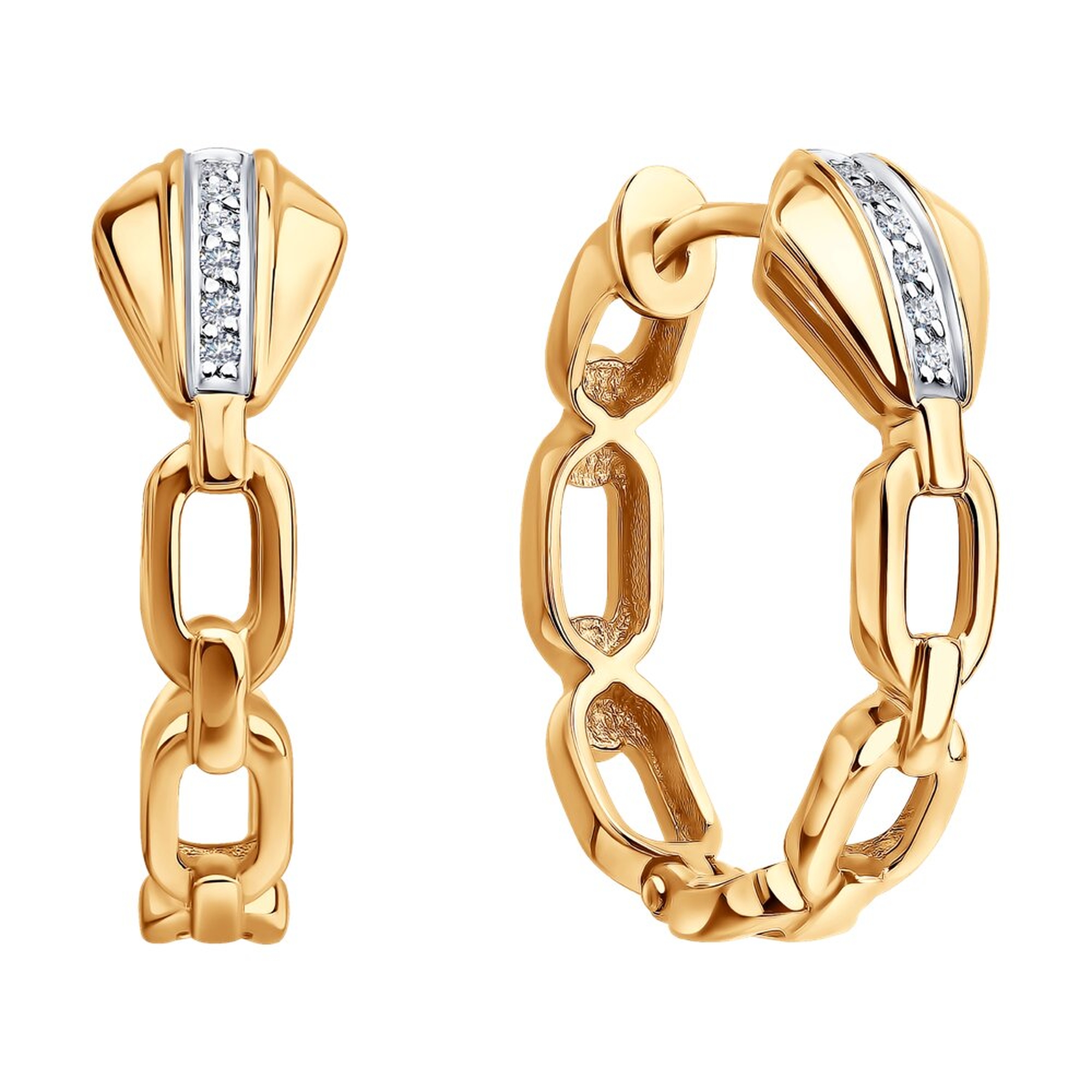 Золотые серьги SOKOLOV 1022476 с бриллиантом