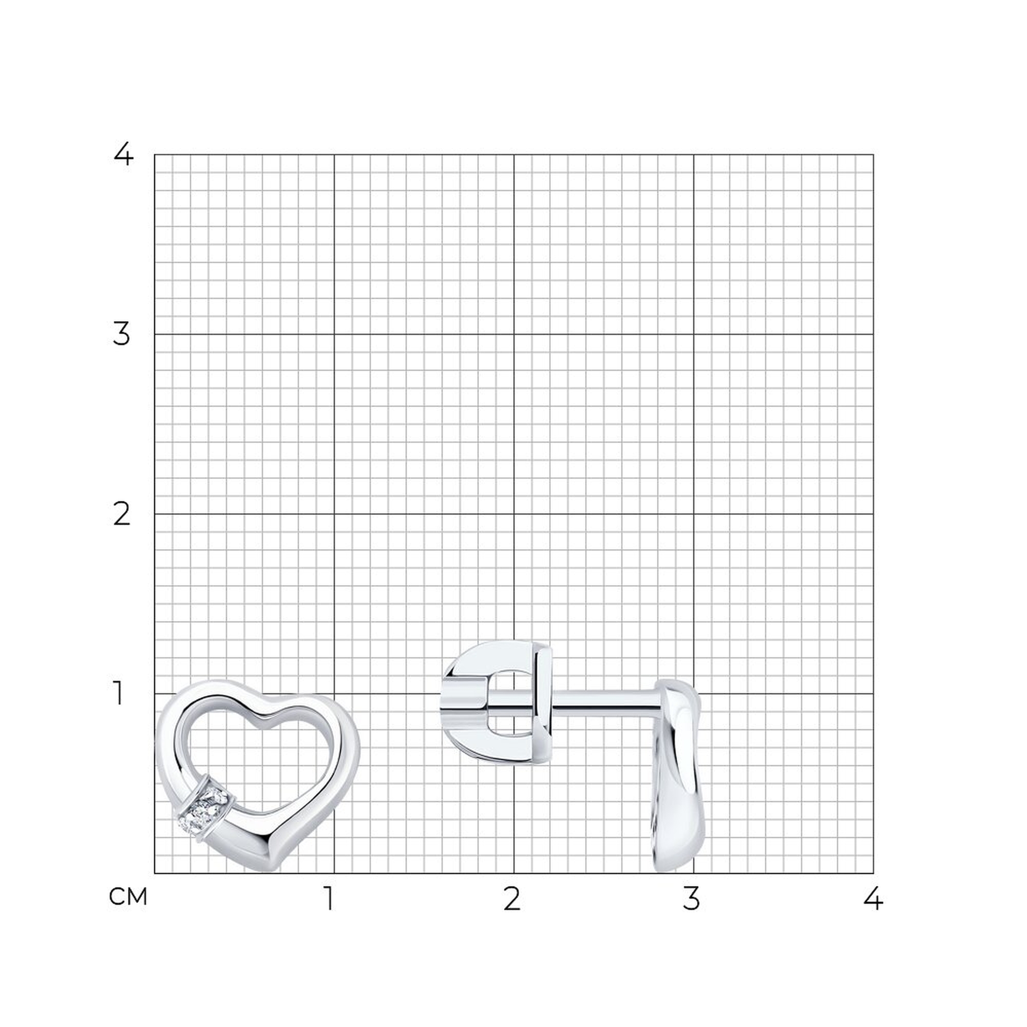 Золотые серьги SOKOLOV 1022481-3 с бриллиантом