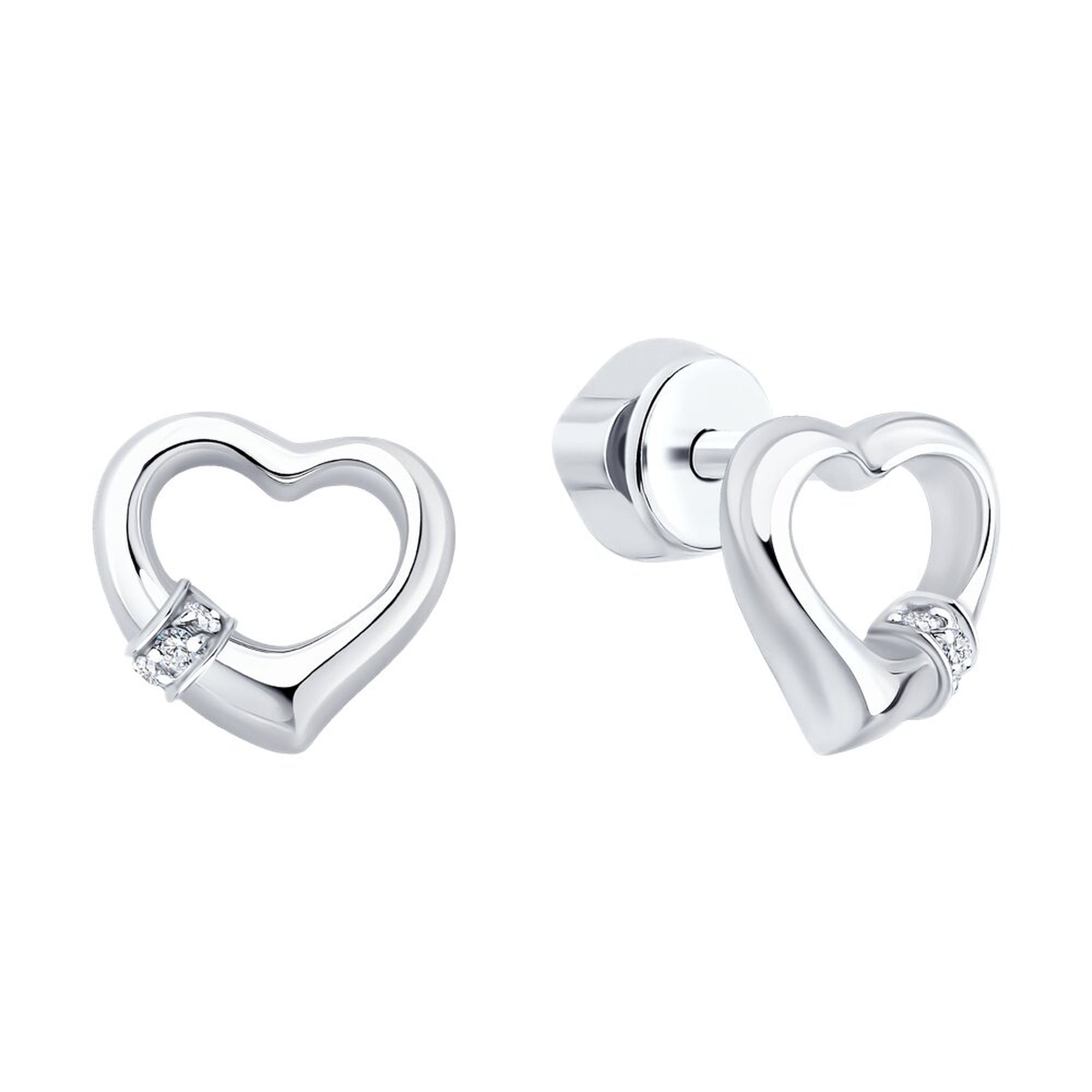 Золотые серьги SOKOLOV 1022481-3 с бриллиантом