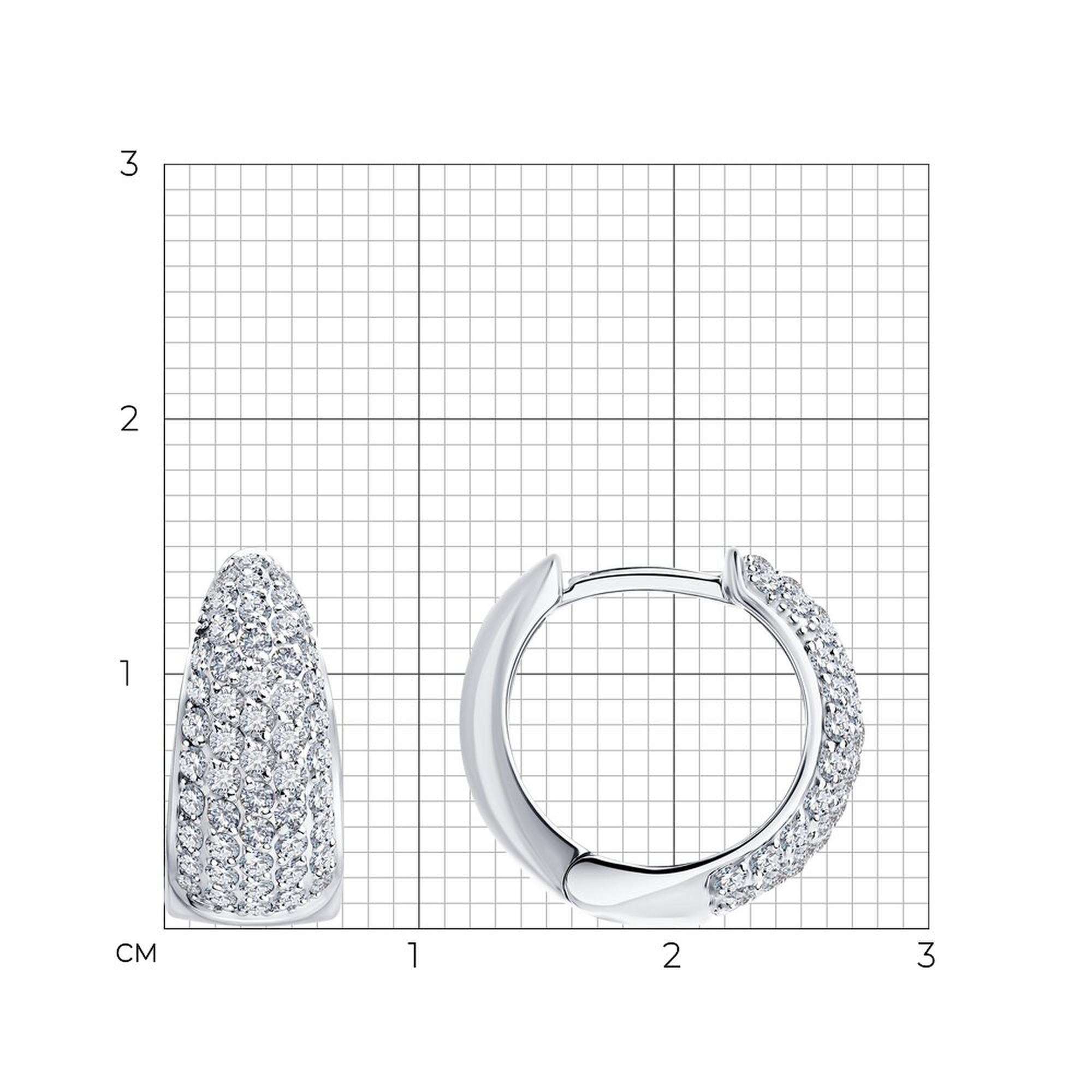 Золотые серьги SOKOLOV 1022482-3 с бриллиантом