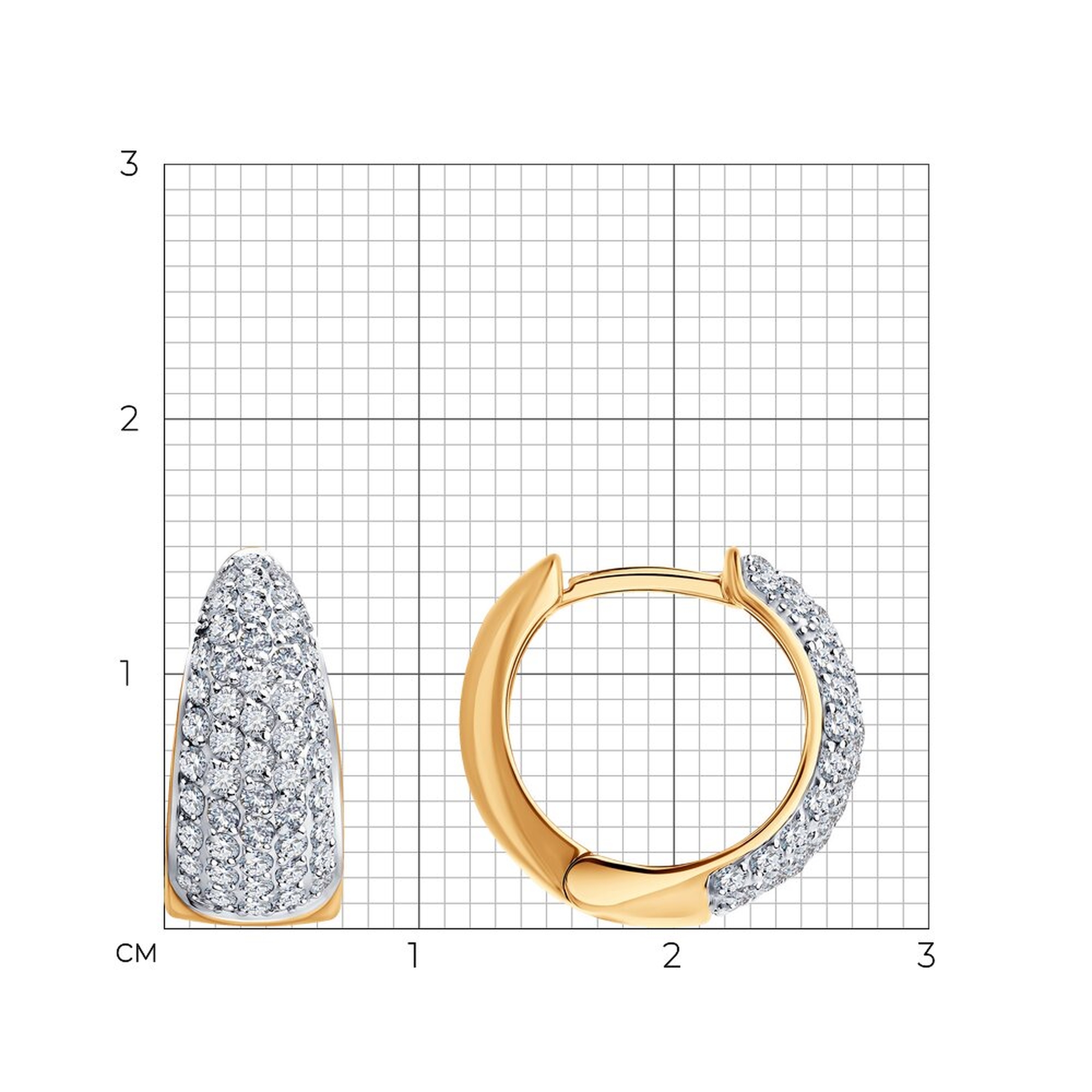 Золотые серьги SOKOLOV 1022482 с бриллиантом