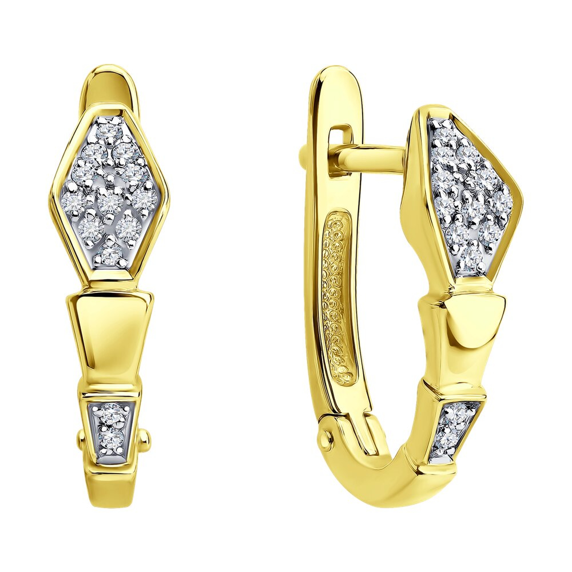 Золотые серьги SOKOLOV 1022483-2 с бриллиантом