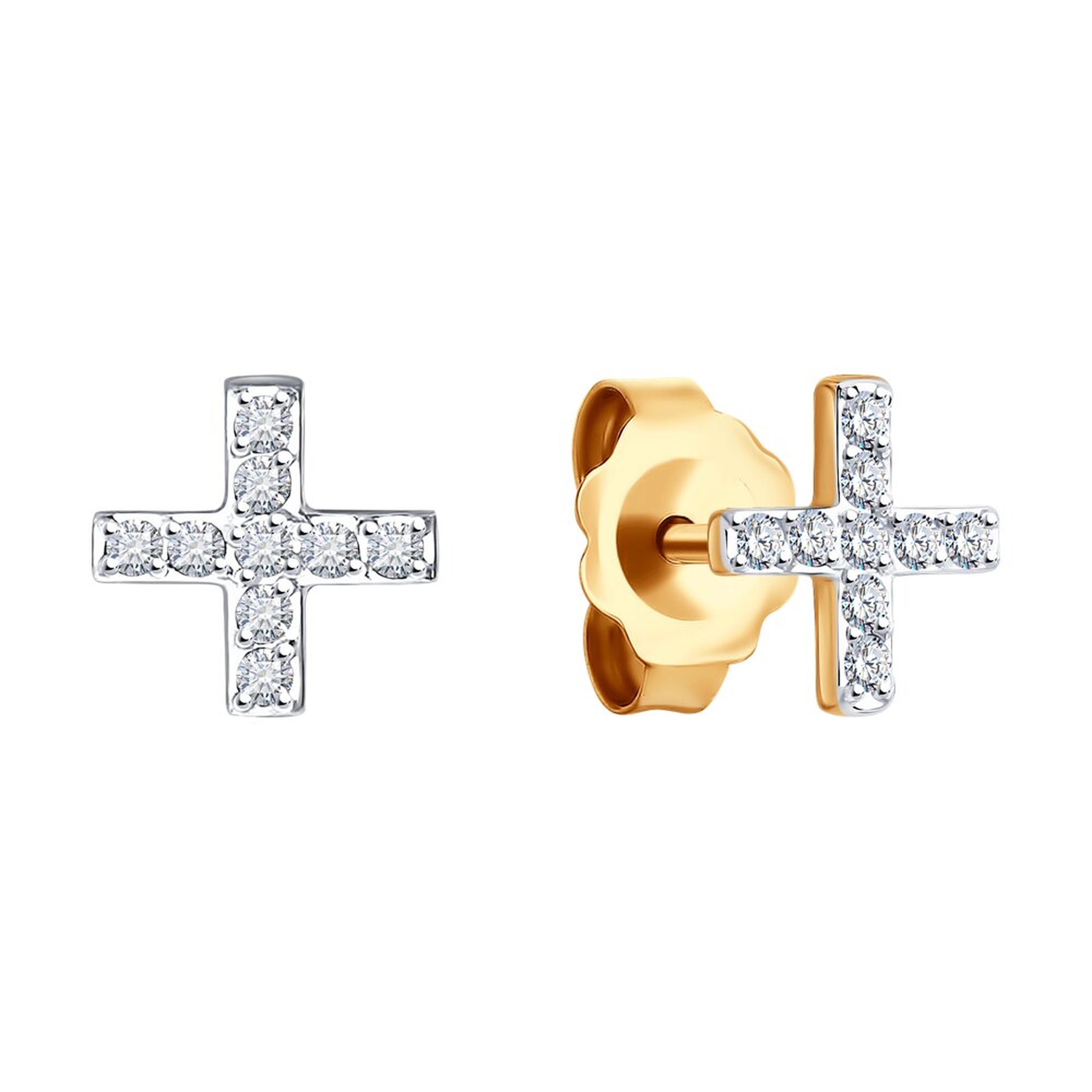 Золотые серьги SOKOLOV 1022485 с бриллиантом