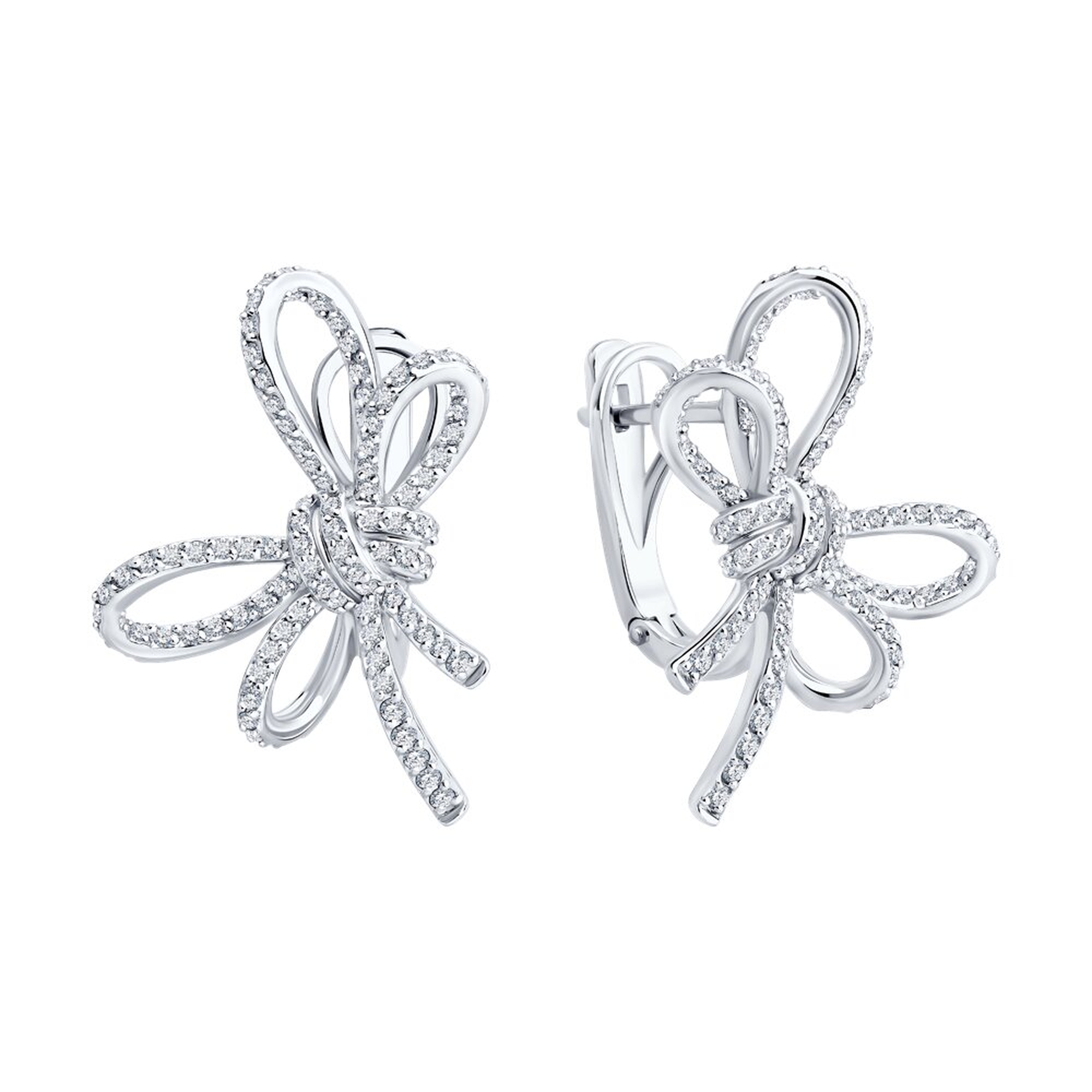 Золотые серьги SOKOLOV 1022490-3 с бриллиантом