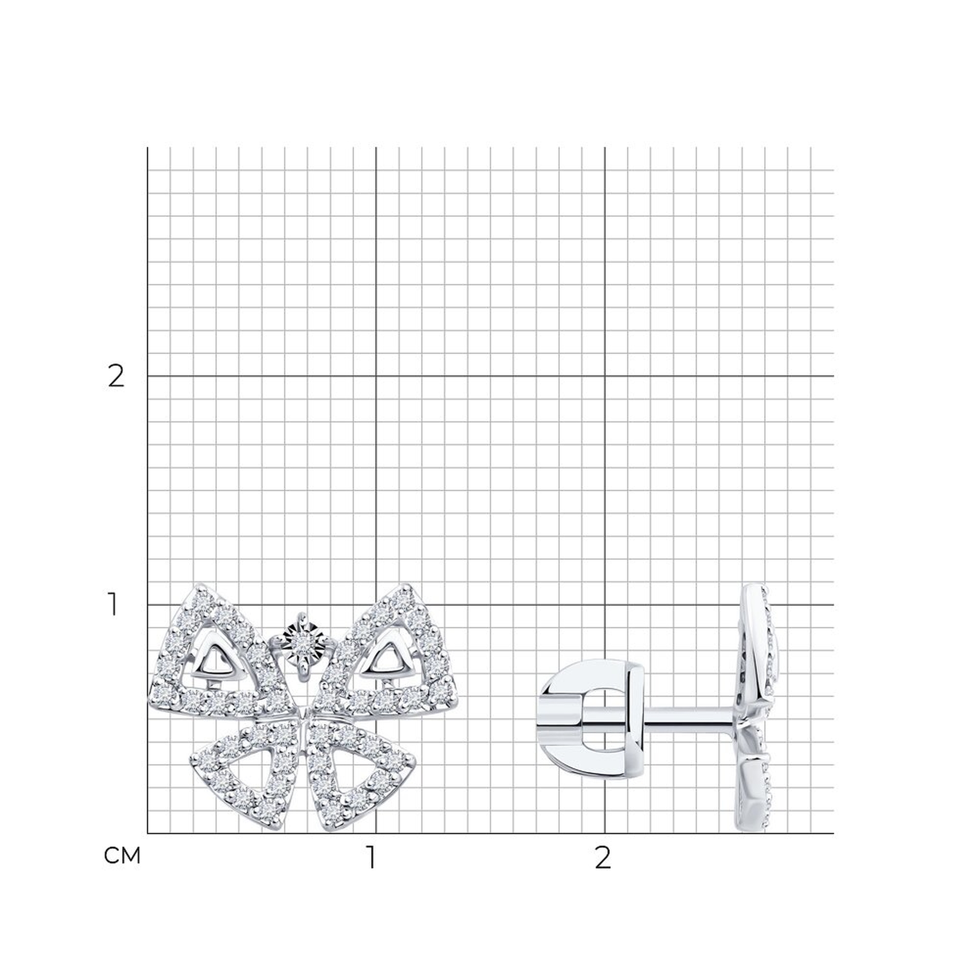 Золотые серьги SOKOLOV 1022495-3 с бриллиантом