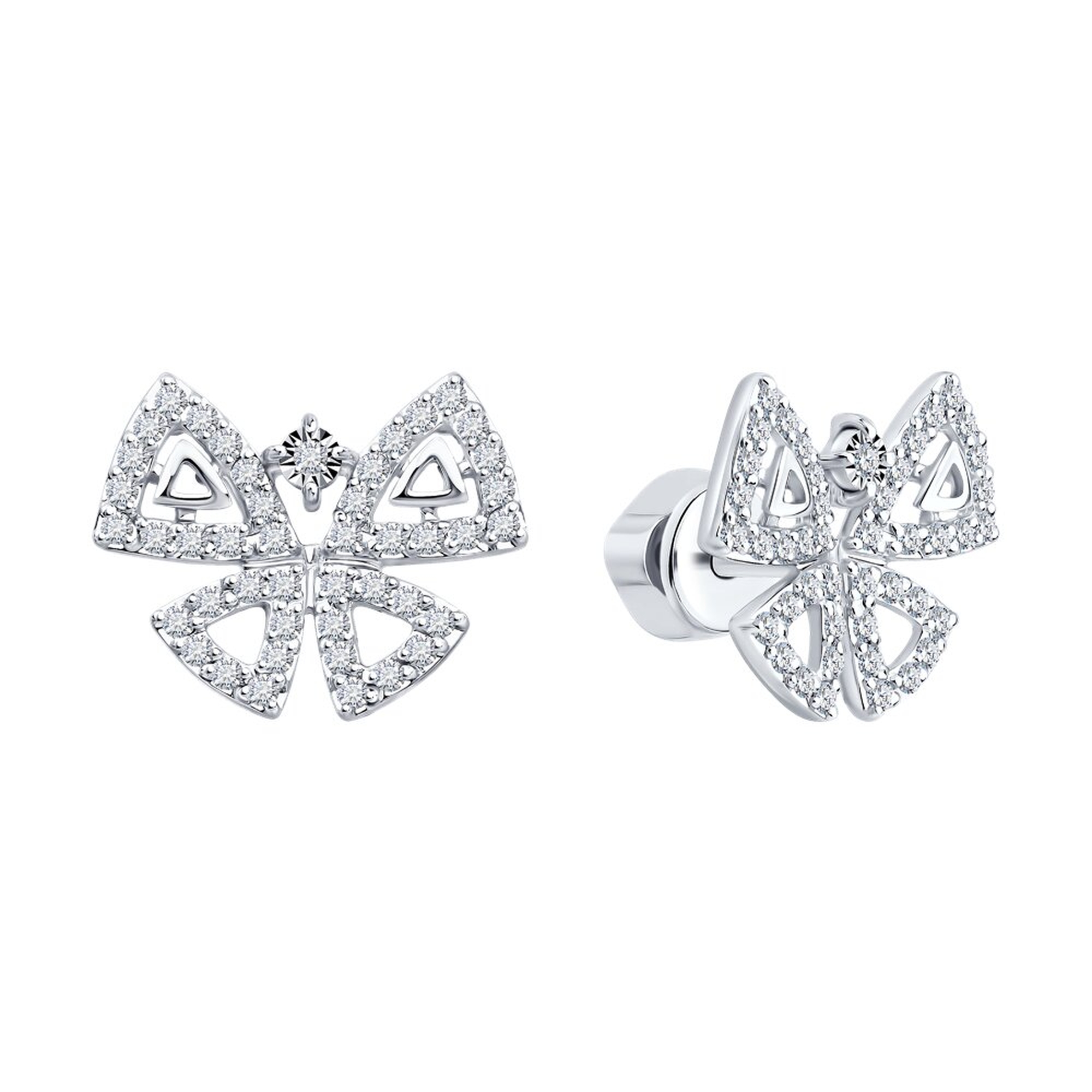 Золотые серьги SOKOLOV 1022495-3 с бриллиантом