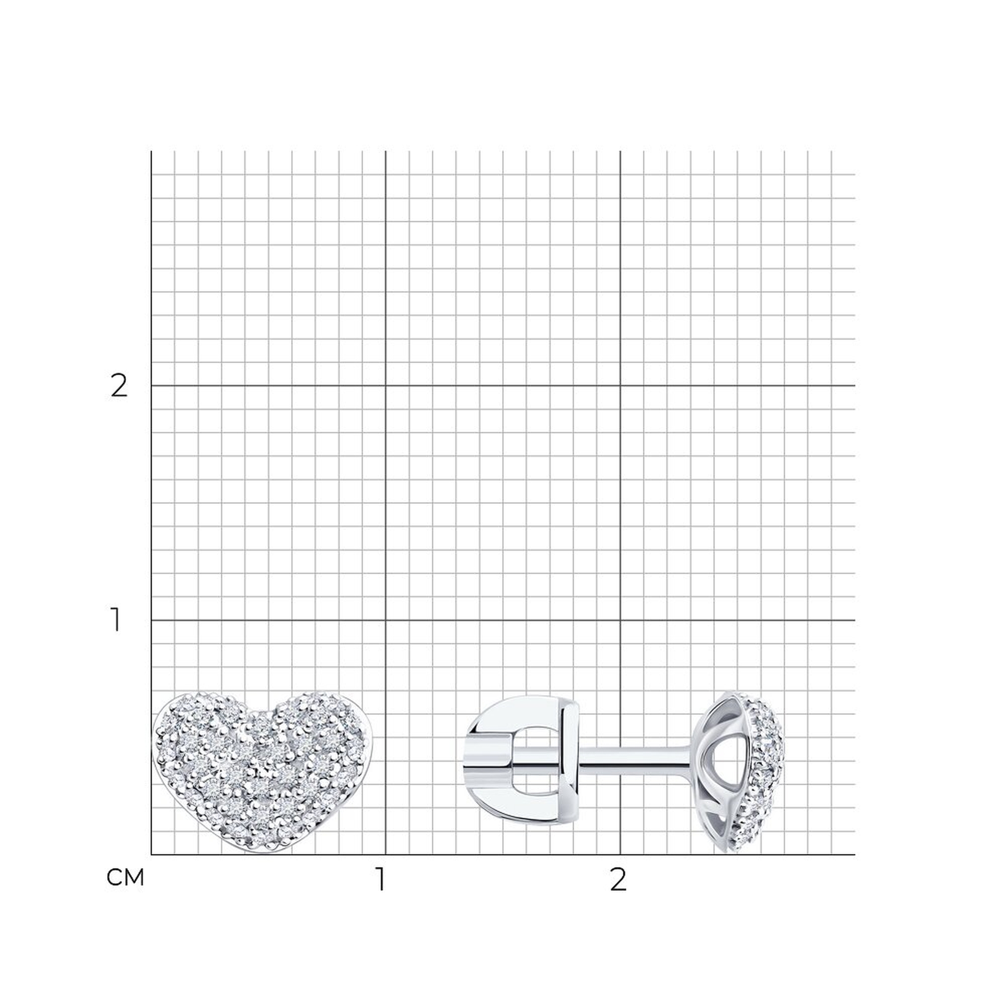 Золотые серьги SOKOLOV 1022501-3 с бриллиантом