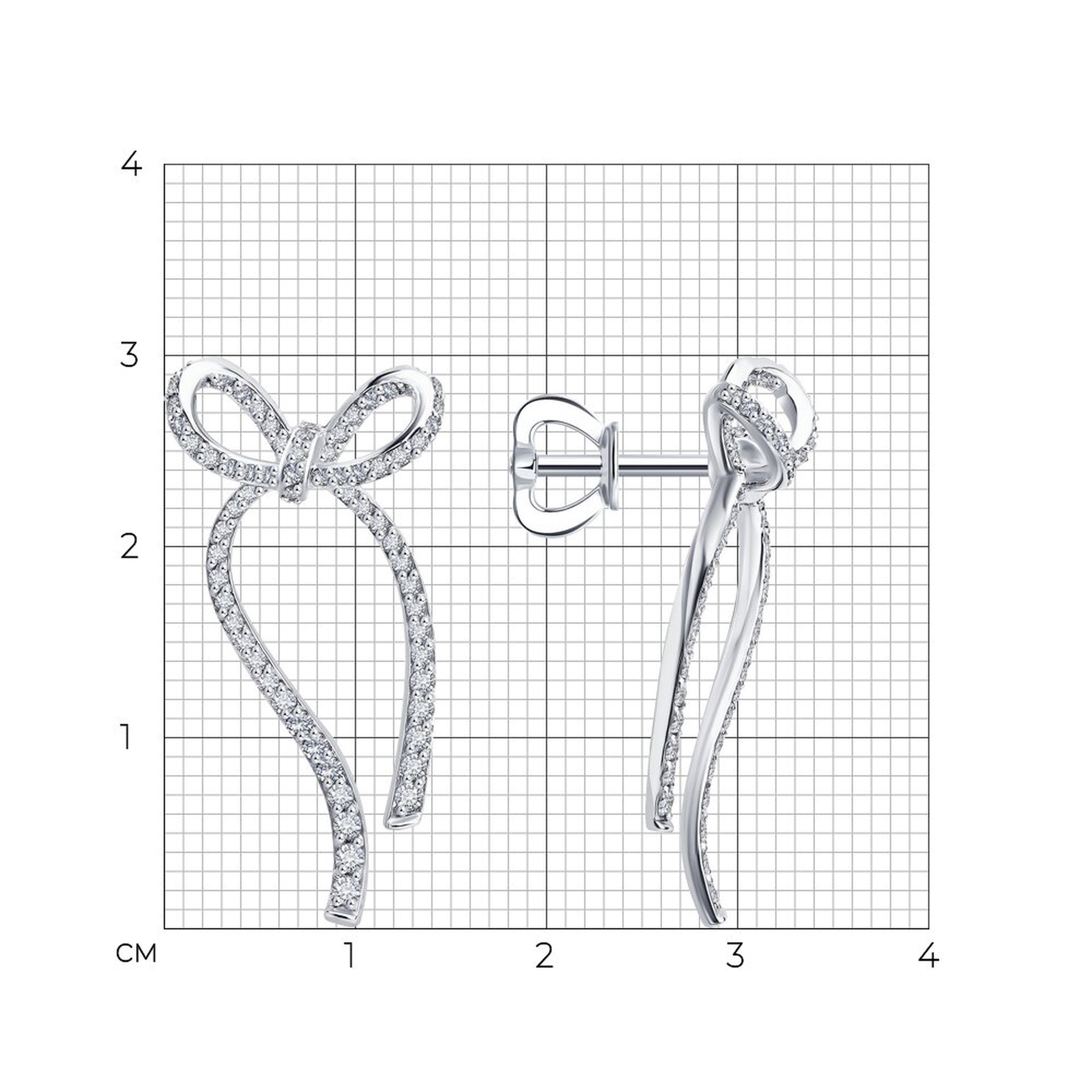Золотые серьги SOKOLOV 1022514-3 с бриллиантом