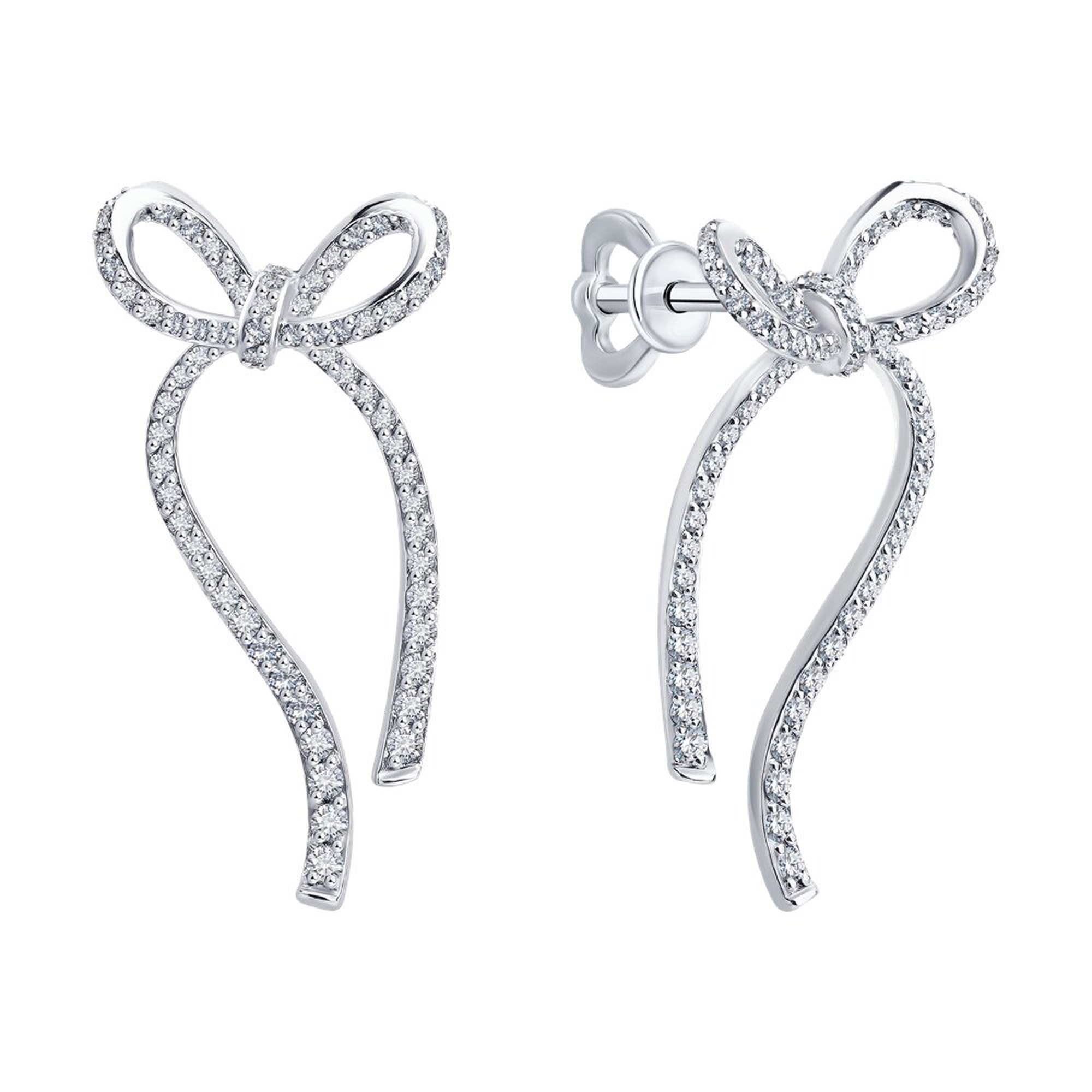 Золотые серьги SOKOLOV 1022514-3 с бриллиантом