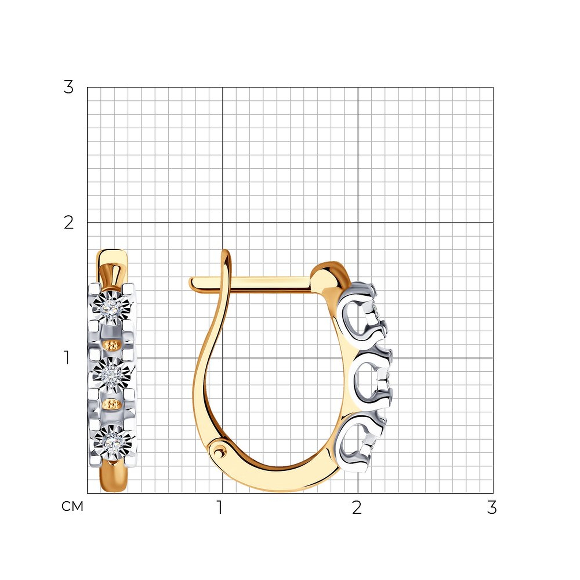 Золотые серьги SOKOLOV 1022521 с бриллиантом