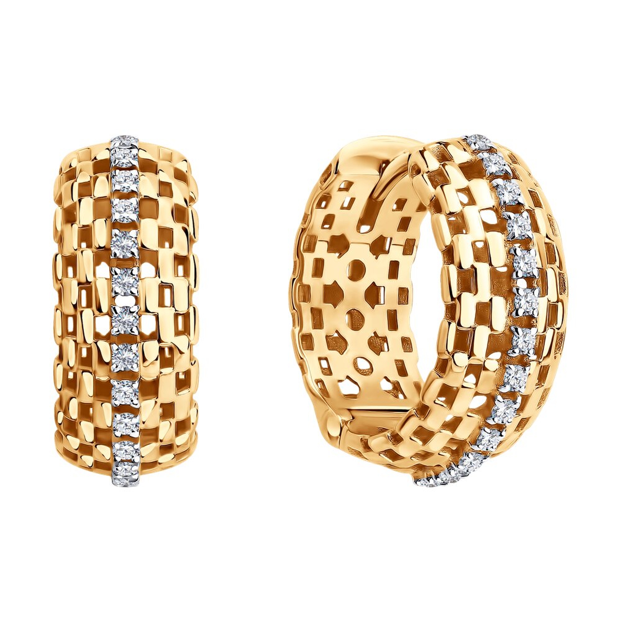 Золотые серьги SOKOLOV 1022530 с бриллиантом