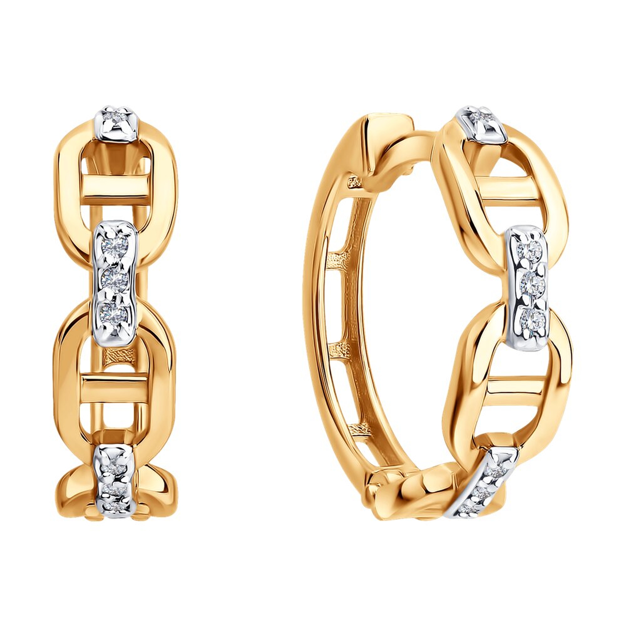 Золотые серьги SOKOLOV 1022534 с бриллиантом