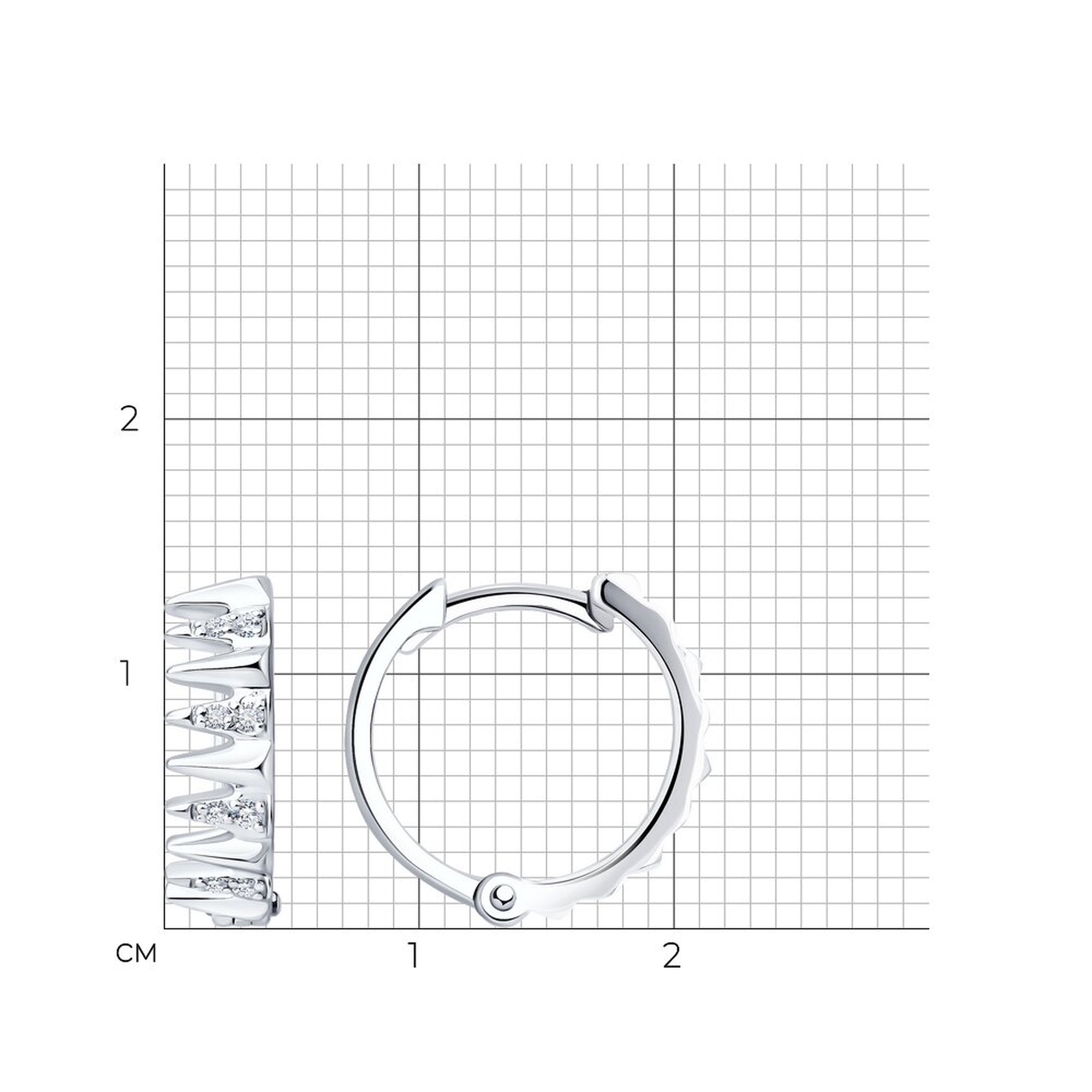 Золотые серьги SOKOLOV 1022536-3 с бриллиантом
