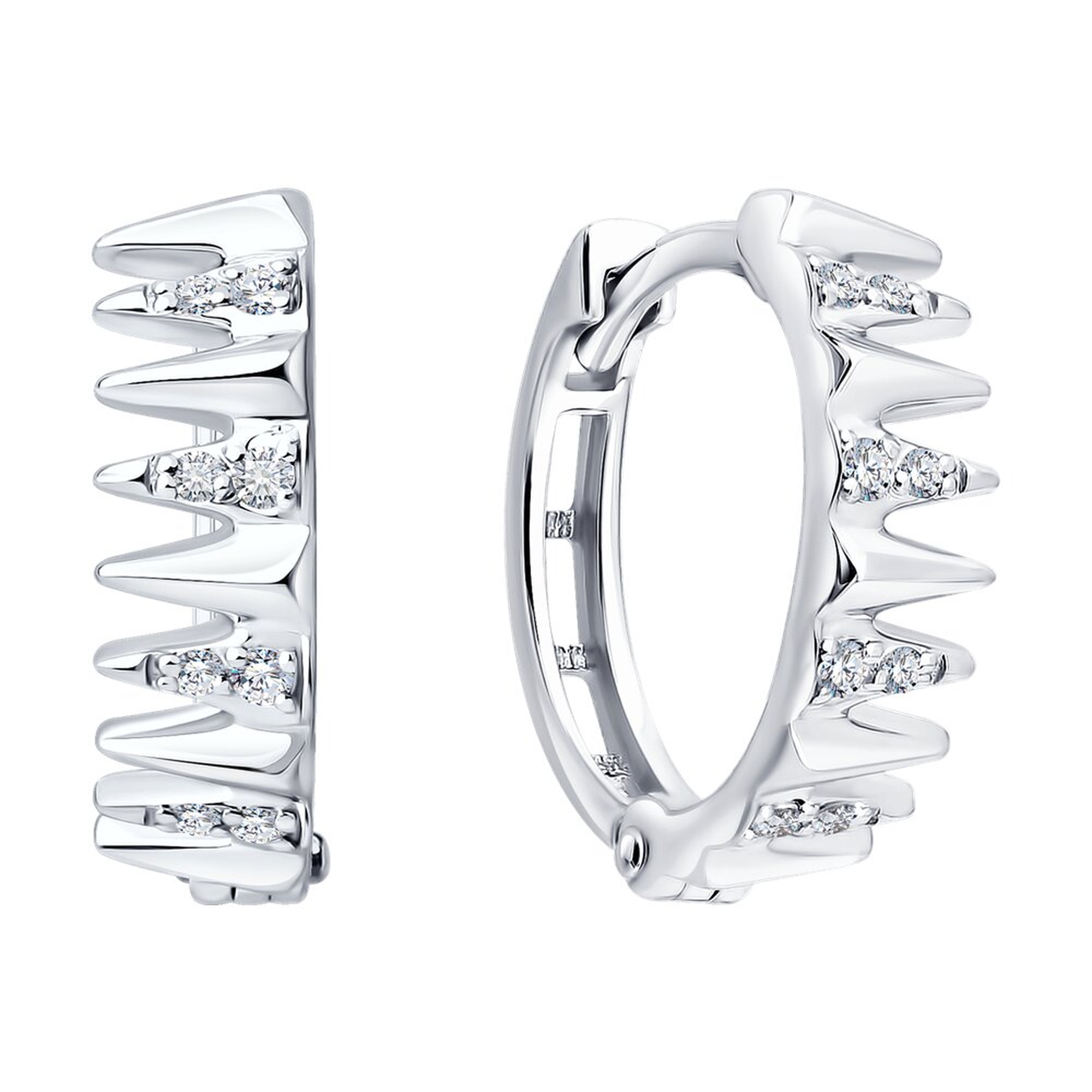 Золотые серьги SOKOLOV 1022536-3 с бриллиантом