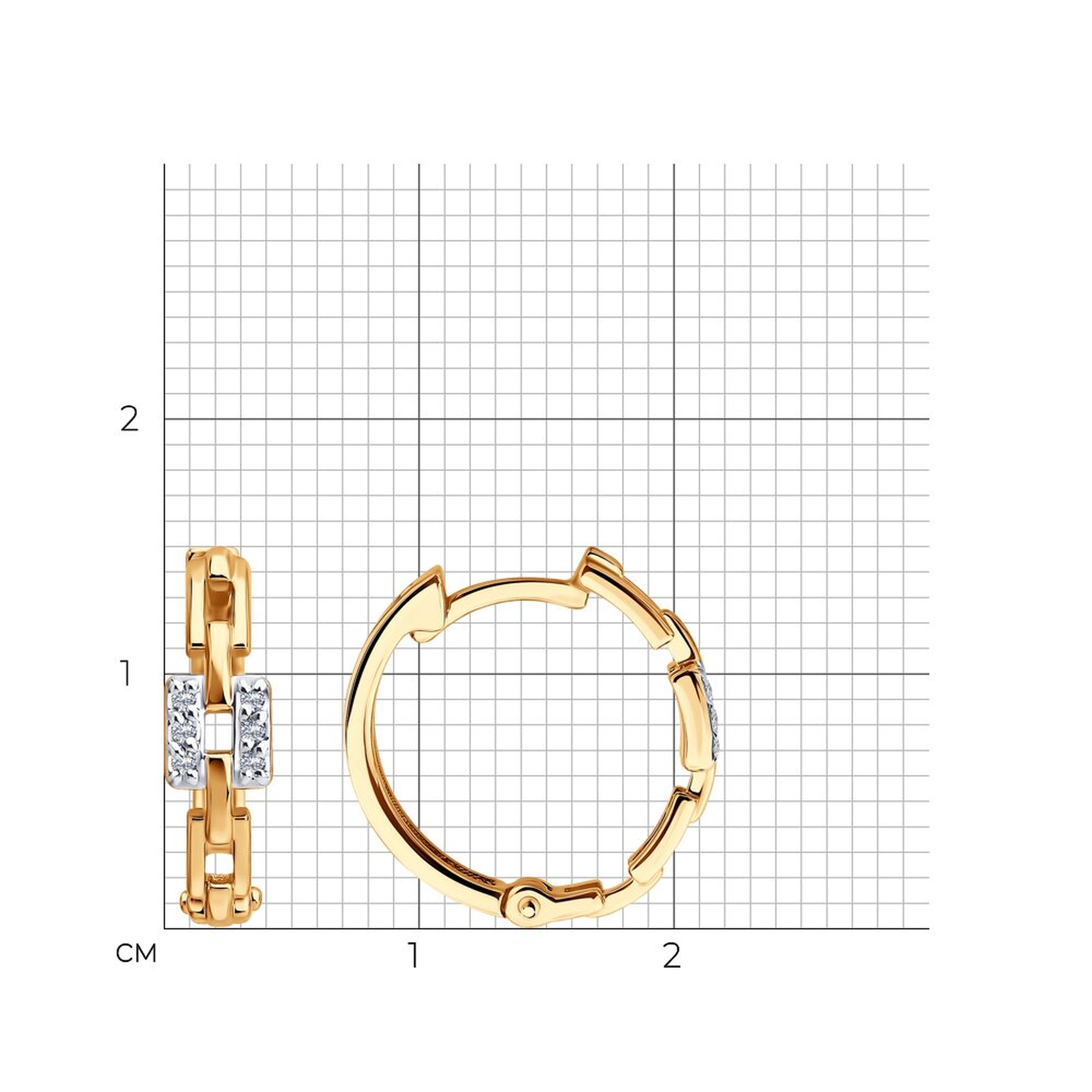 Золотые серьги SOKOLOV 1022537 с бриллиантом