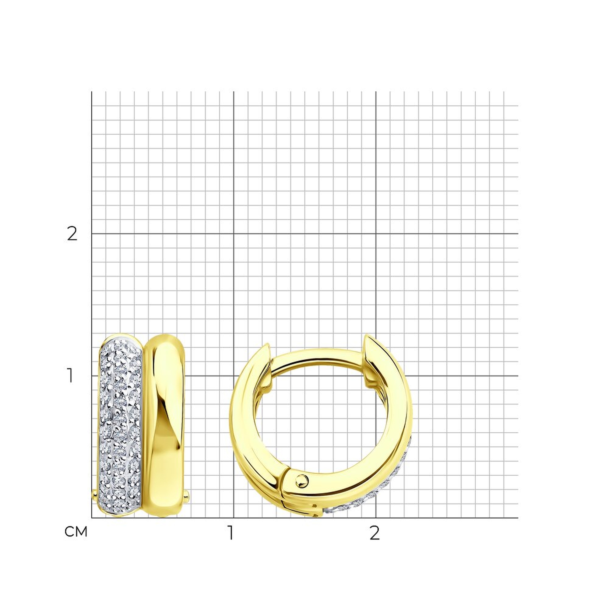 Золотые серьги SOKOLOV 1022539-2 с бриллиантом