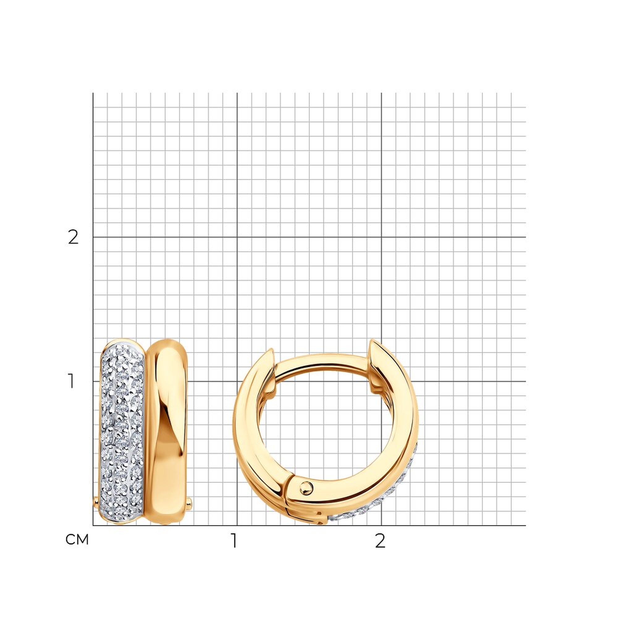 Золотые серьги SOKOLOV 1022539 с бриллиантом