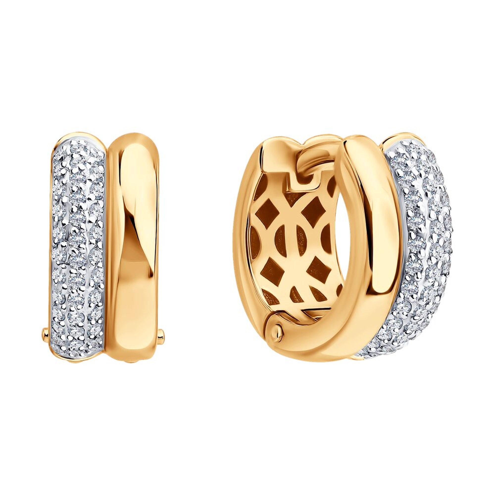 Золотые серьги SOKOLOV 1022539 с бриллиантом