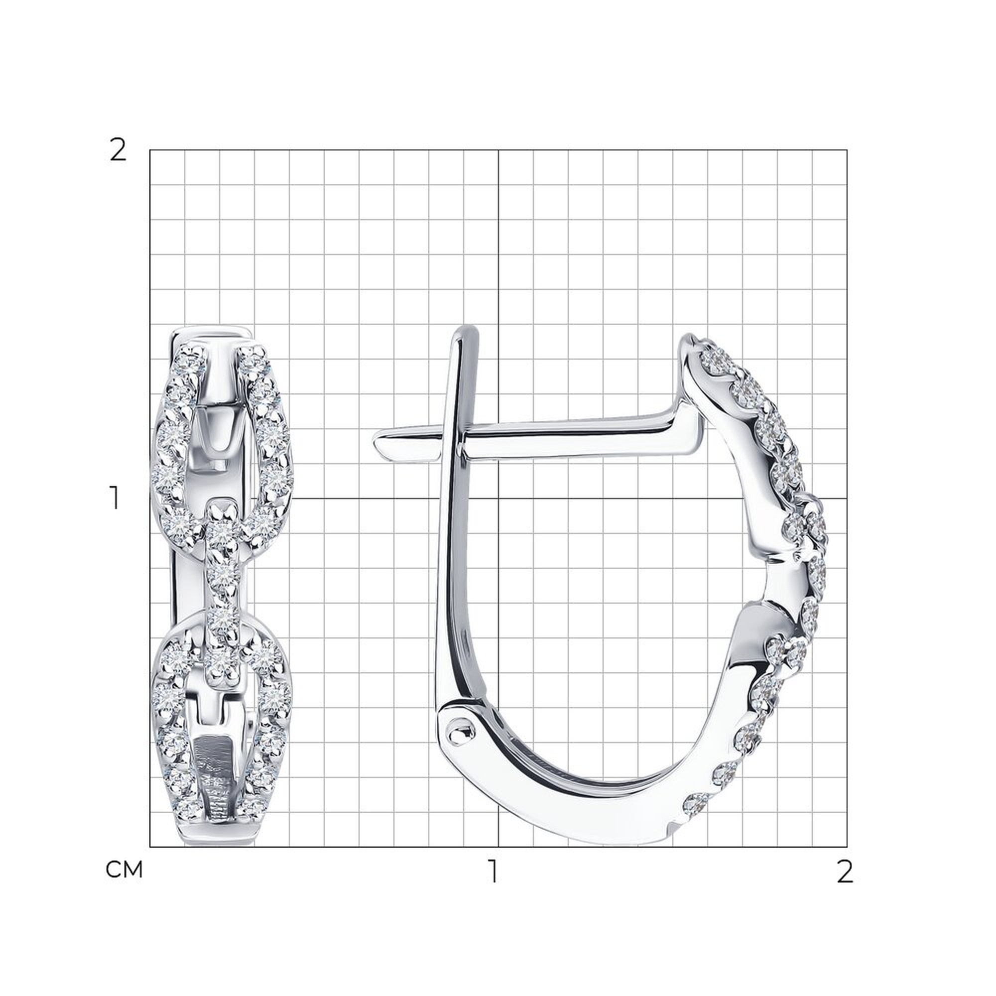 Золотые серьги SOKOLOV 1022542-3 с бриллиантом