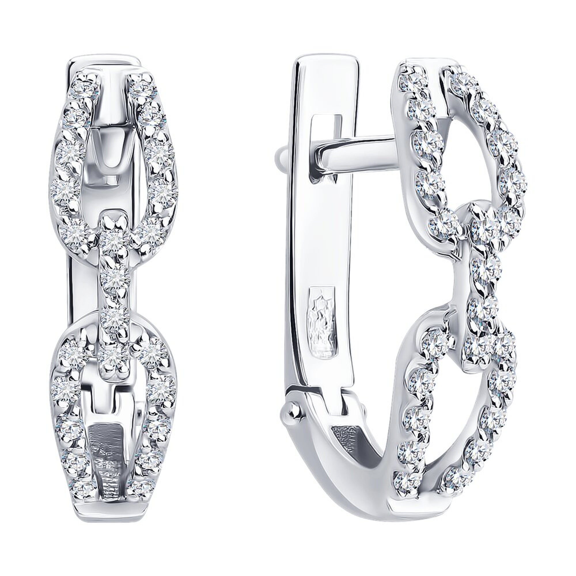 Золотые серьги SOKOLOV 1022542-3 с бриллиантом