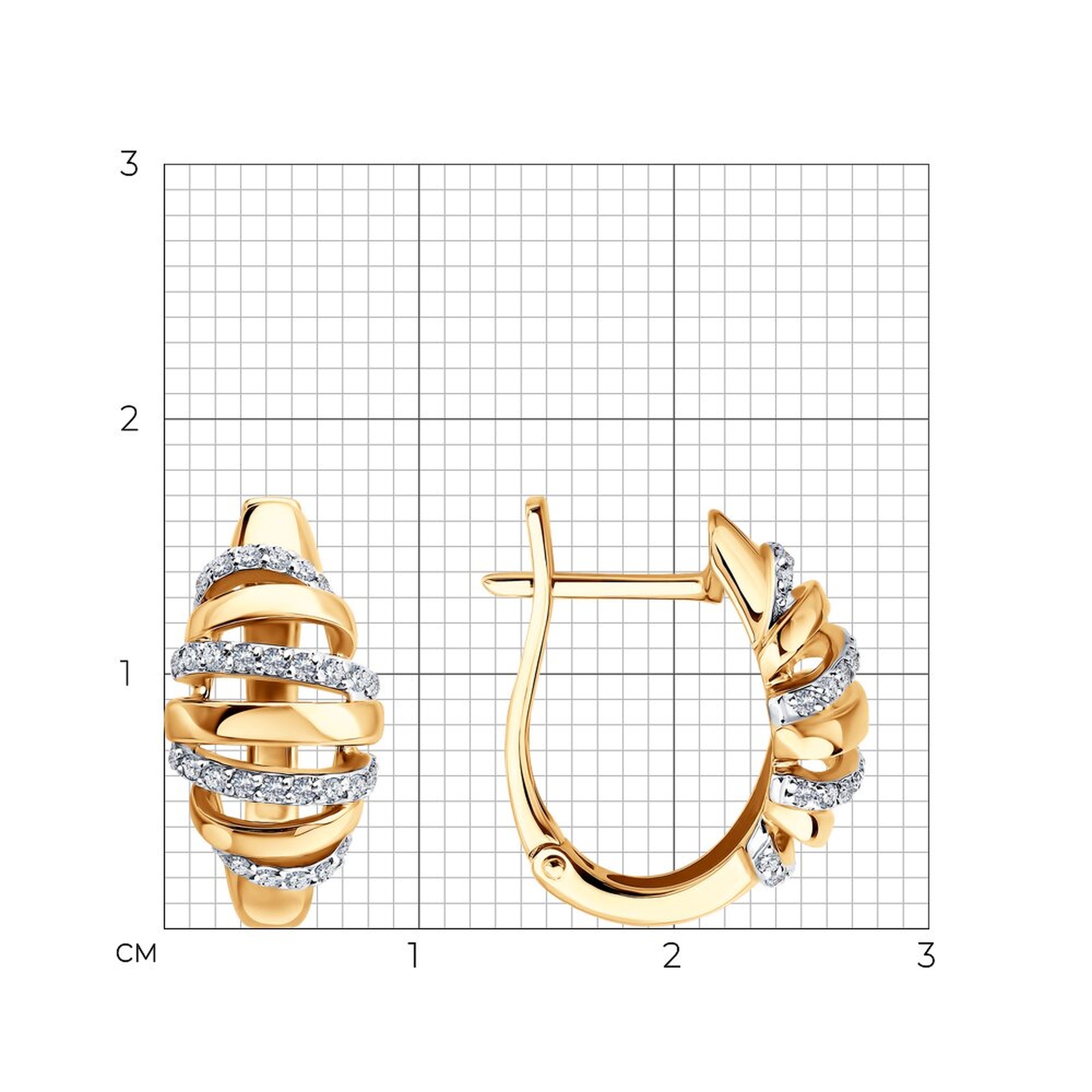 Золотые серьги SOKOLOV 1022555 с бриллиантом