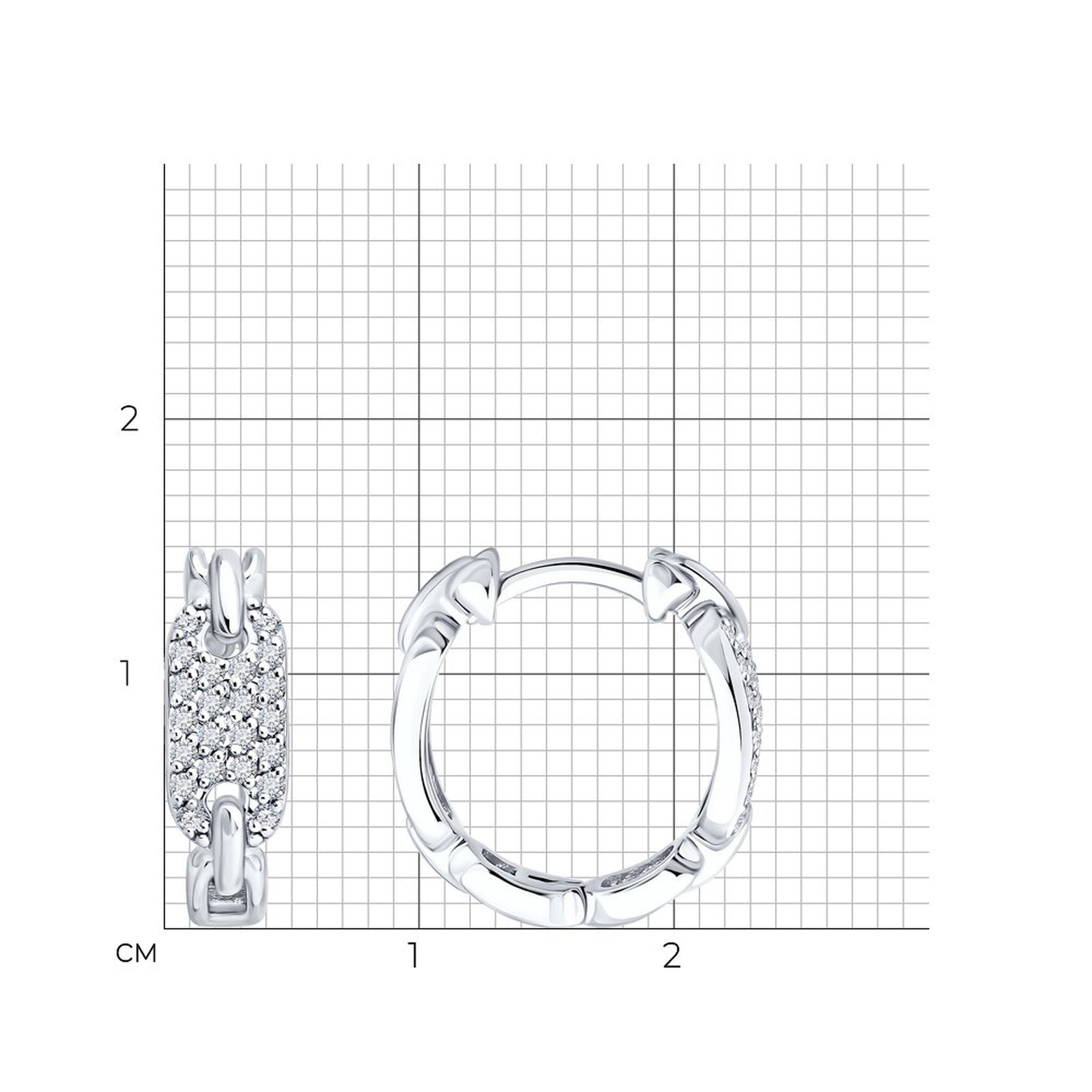 Золотые серьги SOKOLOV 1022571-3 с бриллиантом