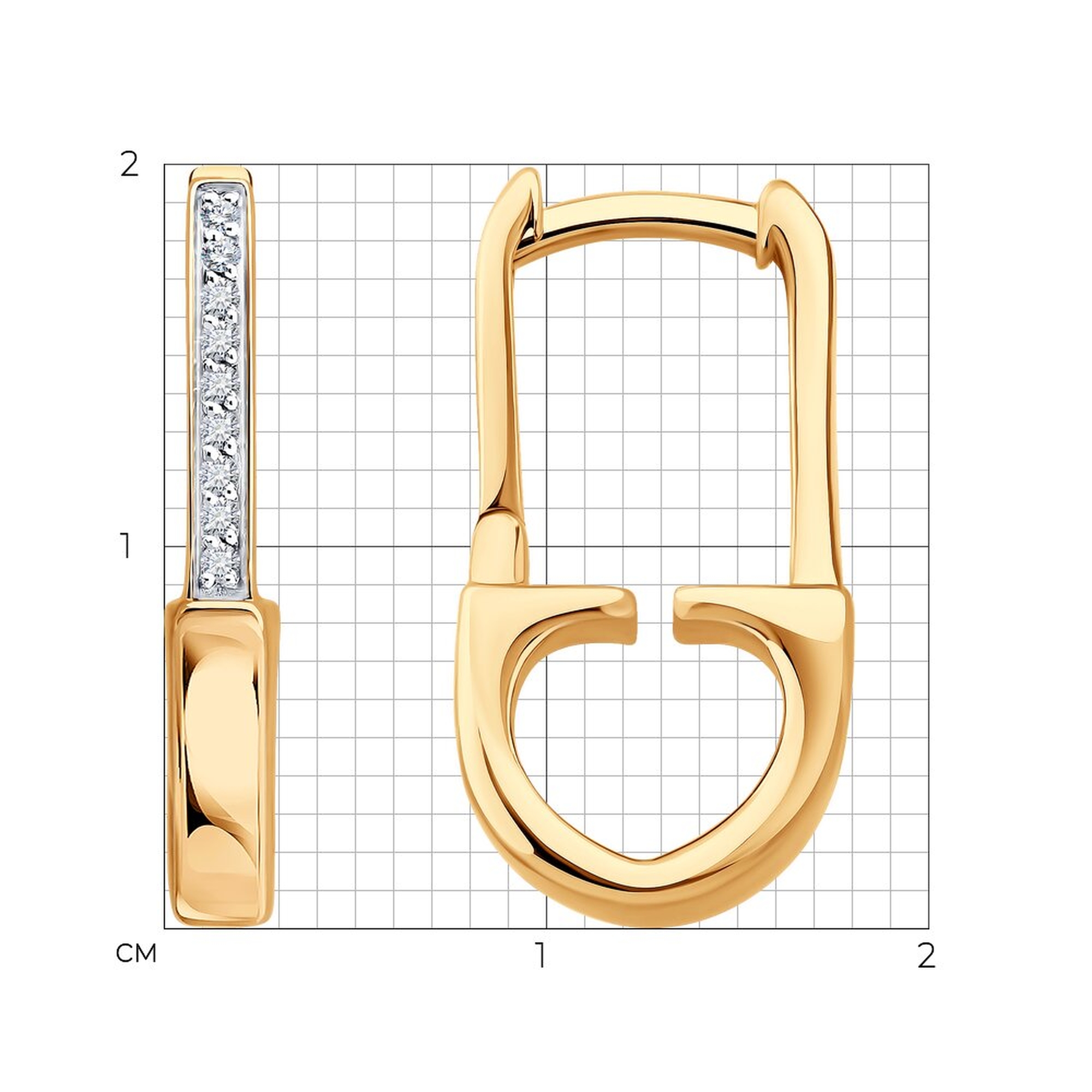 Золотые серьги SOKOLOV 1022576 с бриллиантом